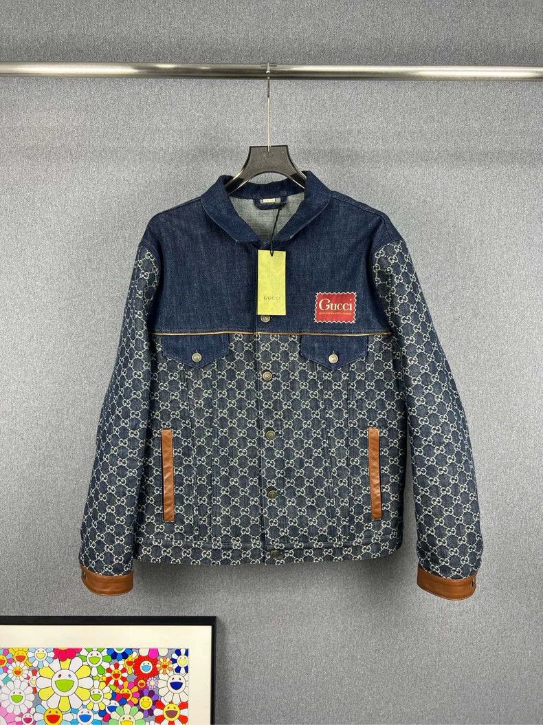 Gucci Gucci Old flower full LOGO denim jacket 2503-Nextarrow Size US M / EU 48-50 / 2 - 1 Thumbnail