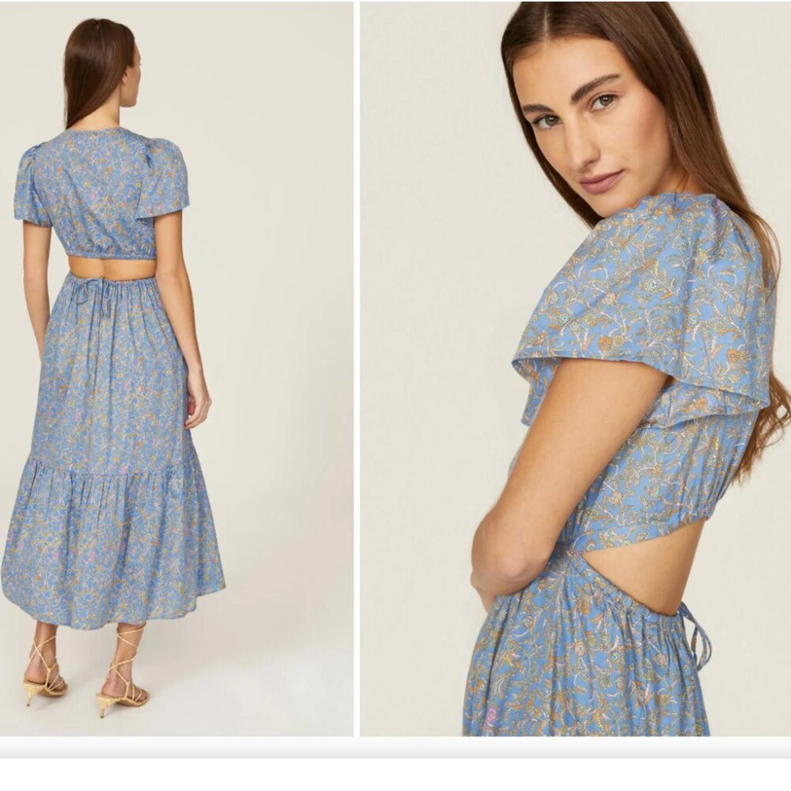 Xirena XíRENA Gabrielle Cutout Dress In Bleu Flora Size XS NWT Size XS / US 0-2 / IT 36-38 - 7 Thumbnail