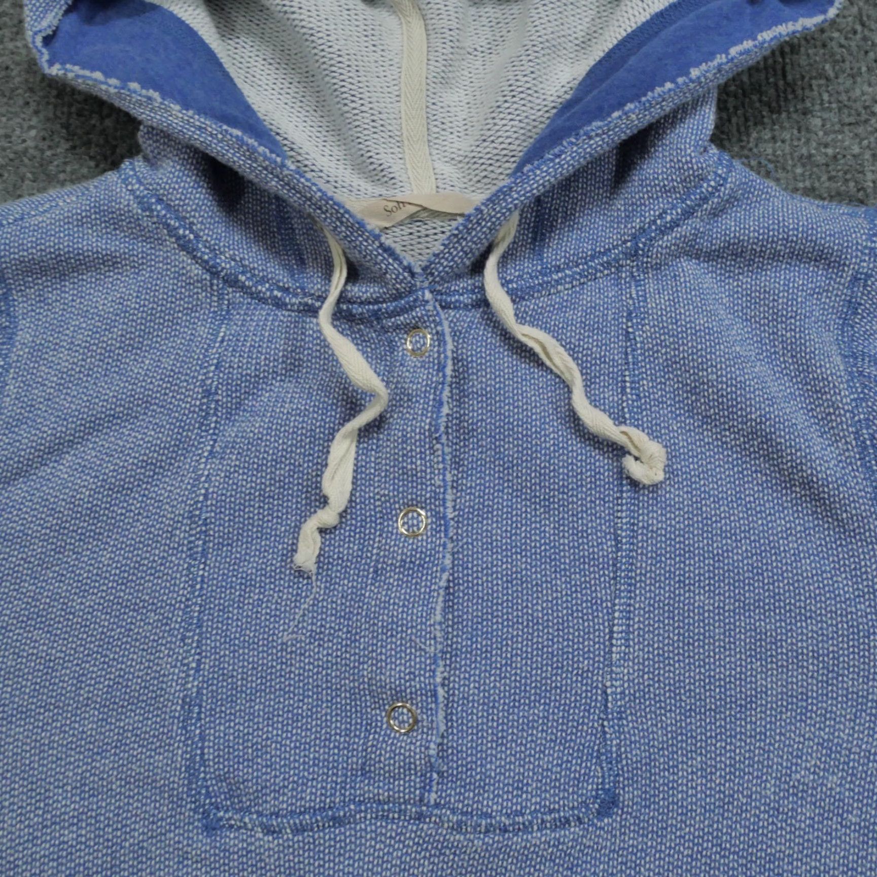 Soft Surroundings Soft Surroundings Hoodie Womens Small Blue Logo Pullover Casual Long Sleeve Hooded Small Blue Size S / US 4 / IT 40 - 2 Thumbnail