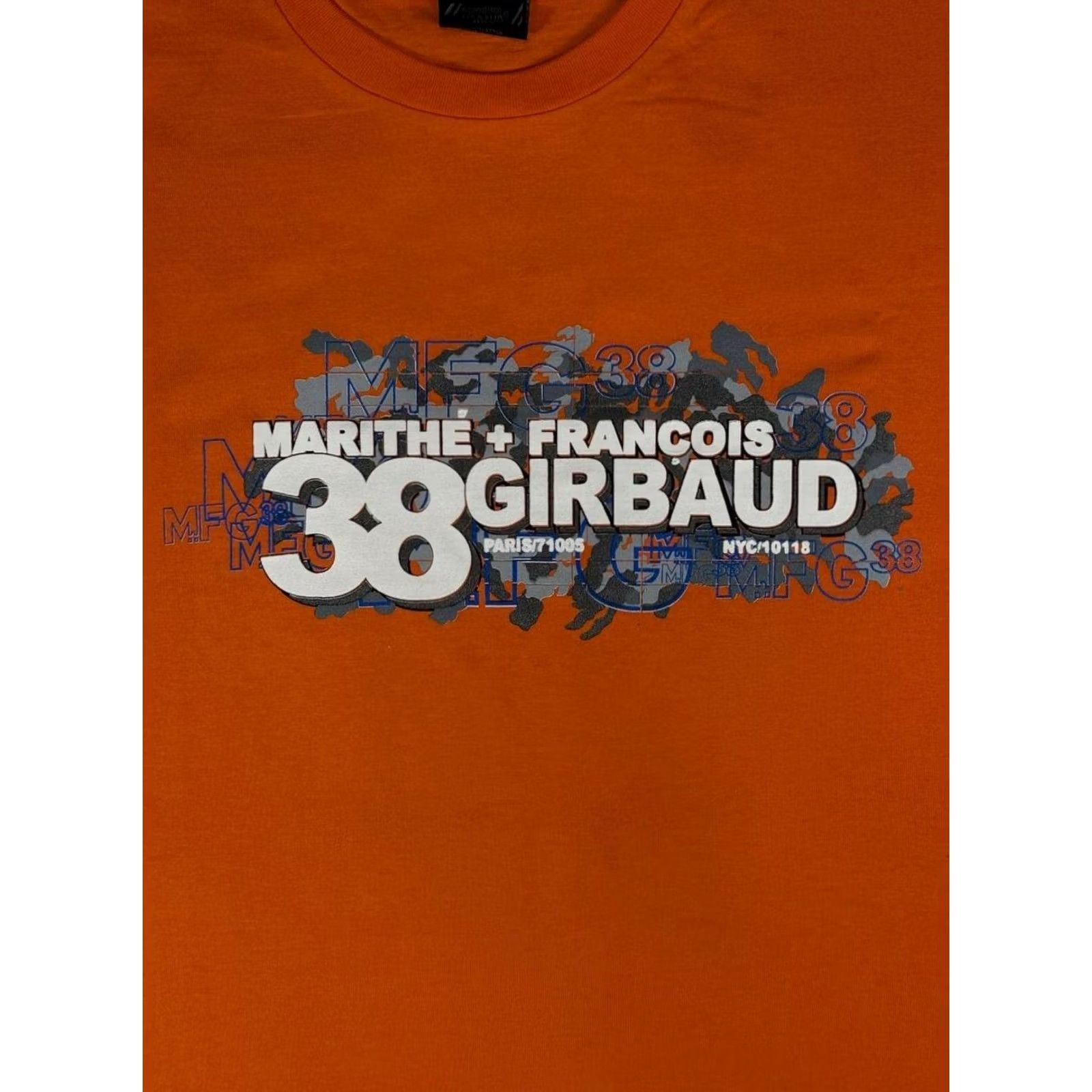 Vintage VINTAGE Marithe Francois Girbaud Orange Big 38 Graphic T-Shirt XXL Y2K Hip Hop Skate Mens Size US XXL / EU 58 / 5 - 4 Thumbnail