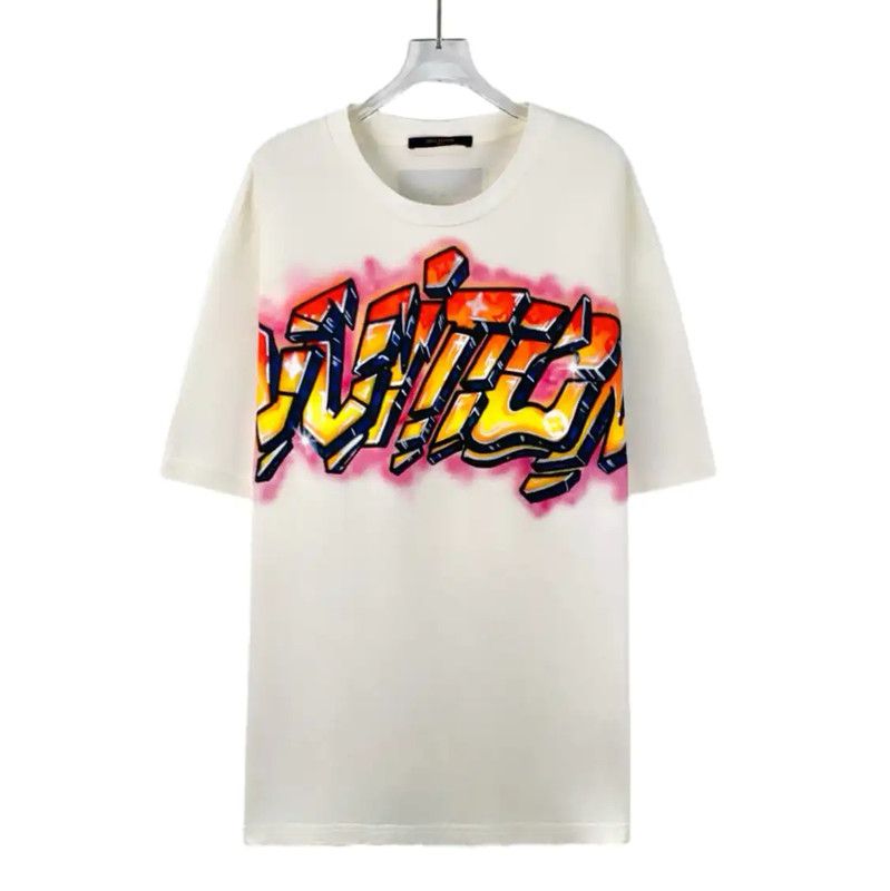 Louis Vuitton Louis Vuitton Graffiti Print Cotton T-Shirt 0089 Size XXL / US 16-18 / IT 52-54 - 1 Thumbnail