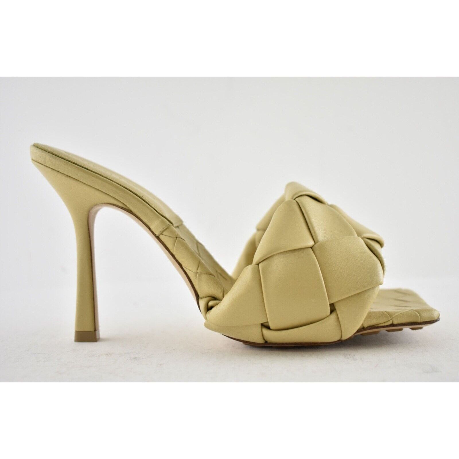 Bottega Veneta Lido Cane Sugar Intrecciato Leather Mule Heel Sandal 37 Size US 7 / IT 37 - 3 Thumbnail