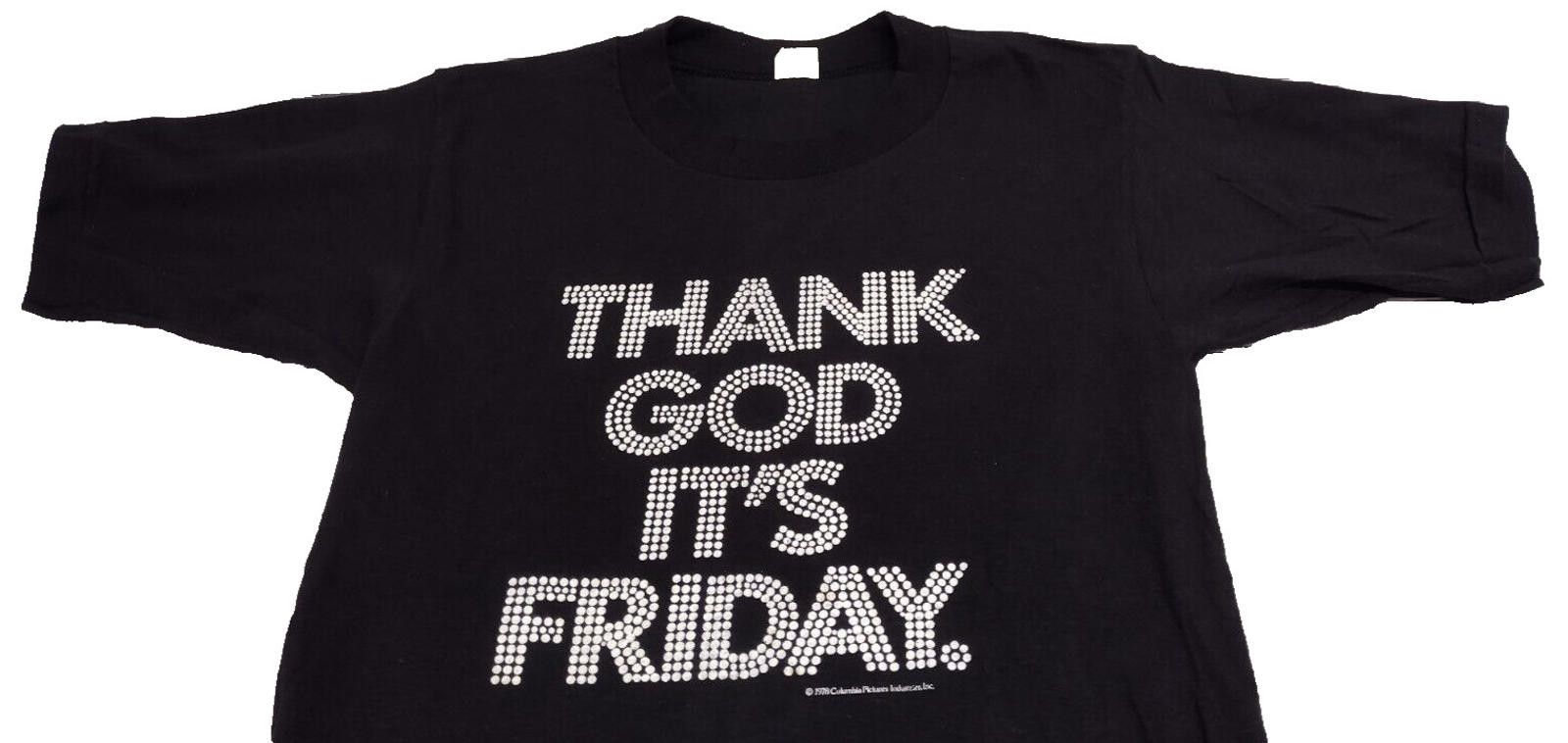 Other 70s T-Shirt Motown THANK GOD IT'S FRIDAY Casablanca KCBQ Size US XS / EU 42 / 0 - 2 Thumbnail