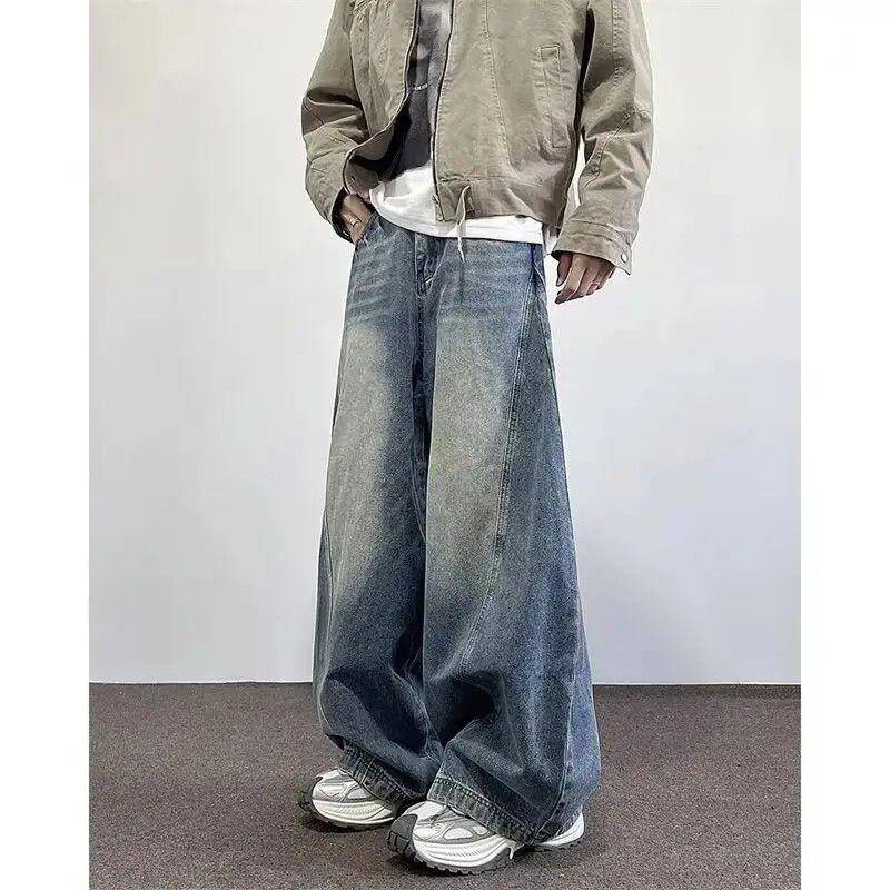 Japanese Brand Retro loose hip-hop straight leg wide leg jeans Size US 32 / EU 48 - 6 Thumbnail