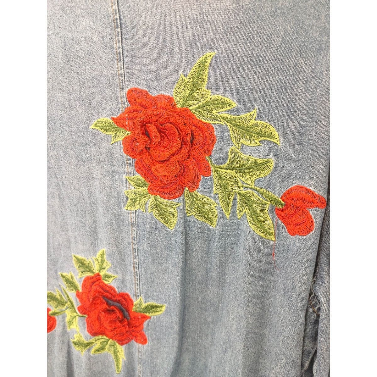 Other Hayden Oversized Denim Chambray Bomber Jacket Small Medium Size M / US 6-8 / IT 42-44 - 6 Thumbnail