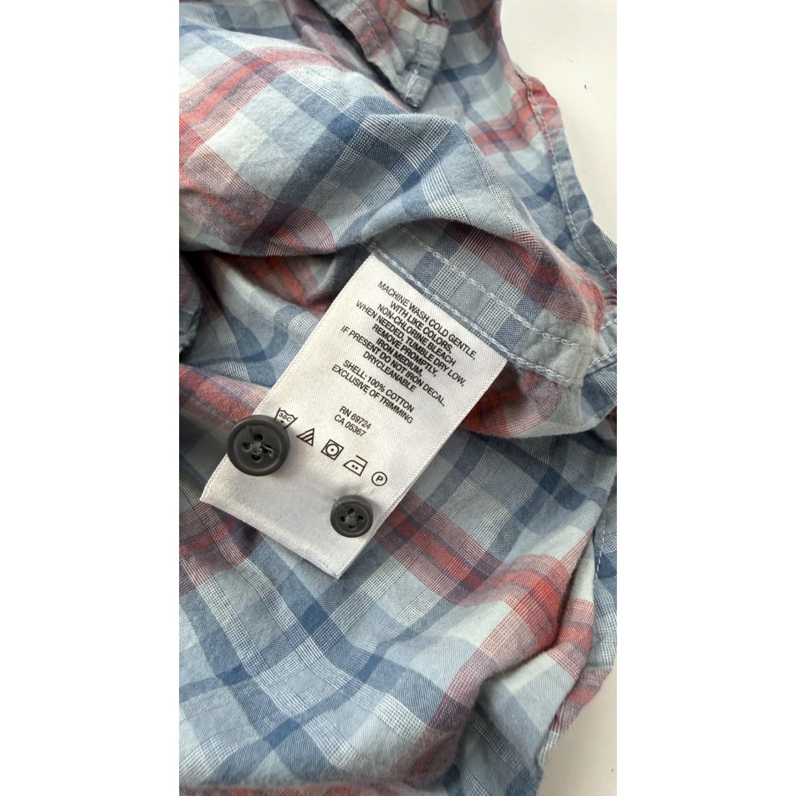 Vintage Columbia Shirt Mens Small Blue Red Plaid Long Sleeve Button Front Cotton Casual Shirt Size US S / EU 44-46 / 1 - 4 Thumbnail