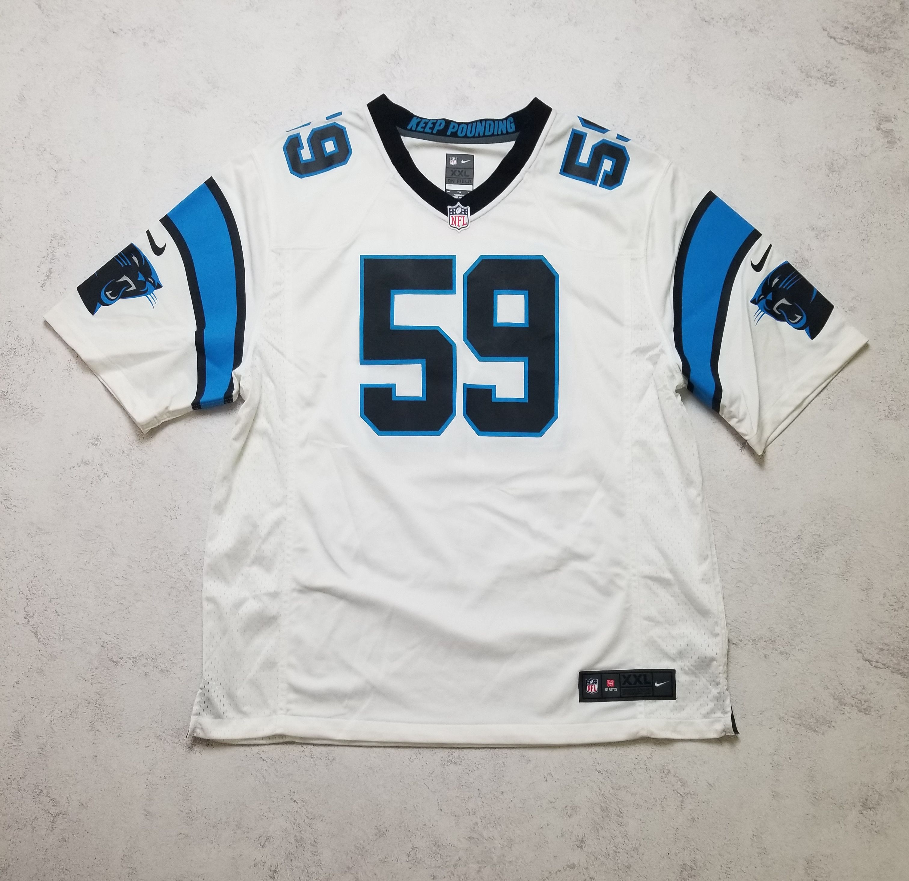 Nike Luke Keuchly #59 Carolina Panthers Nike OnField NFL Jersey Size US XXL / EU 58 / 5 - 1 Thumbnail