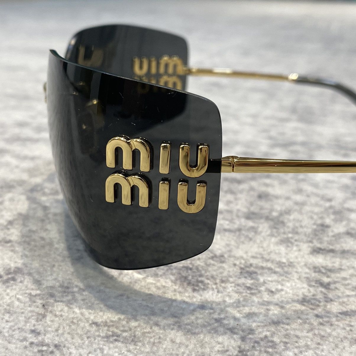 Miu Miu MIU MIU MU 54YS 5AK5S0 Sunglasses DARK GREY Size ONE SIZE - 4 Thumbnail