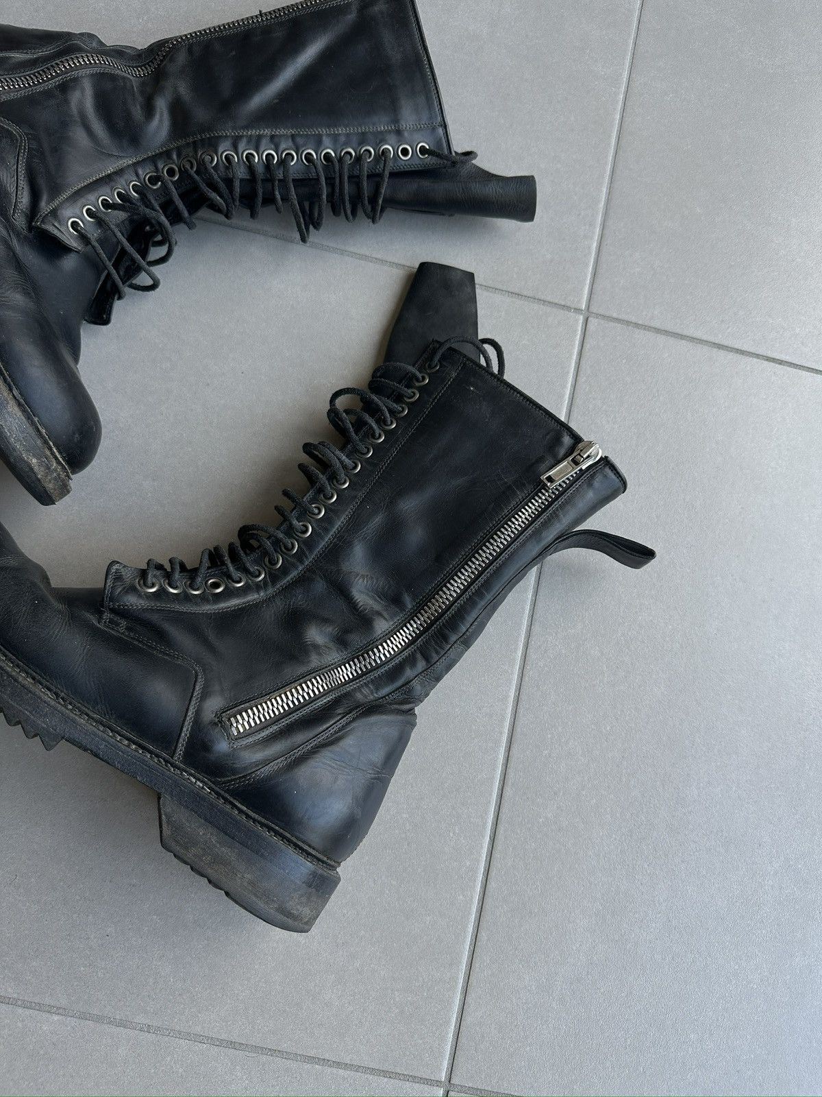Rick Owens Rick Owens AW16 “Mastodon” high combat boots Size US 9 / EU 42 - 4 Thumbnail