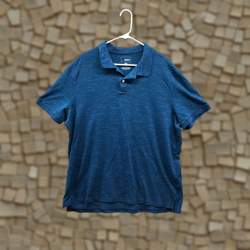 Vintage Sonoma Polo Shirt Mens XXL Blue Short Sleeve Casual Outdoors Cotton Collared Size US XXL / EU 58 / 5 - 1 Thumbnail