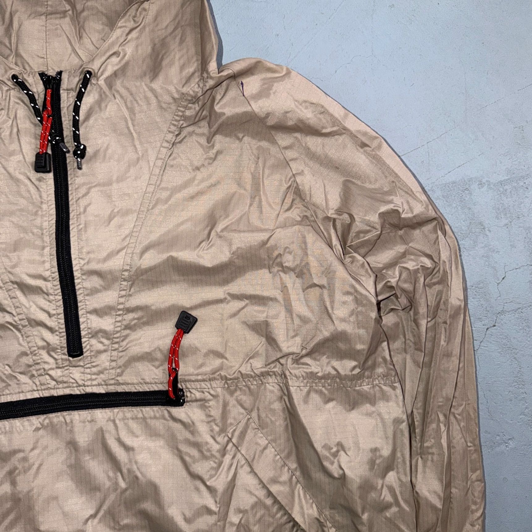 Gap VINTAGE GAP Beige Anorak Windbreaker Nylon Jacket M Mens 90s Windbreaker Beige Nylon Zip Casual 90s Mens Size US M / EU 48-50 / 2 - 2 Thumbnail
