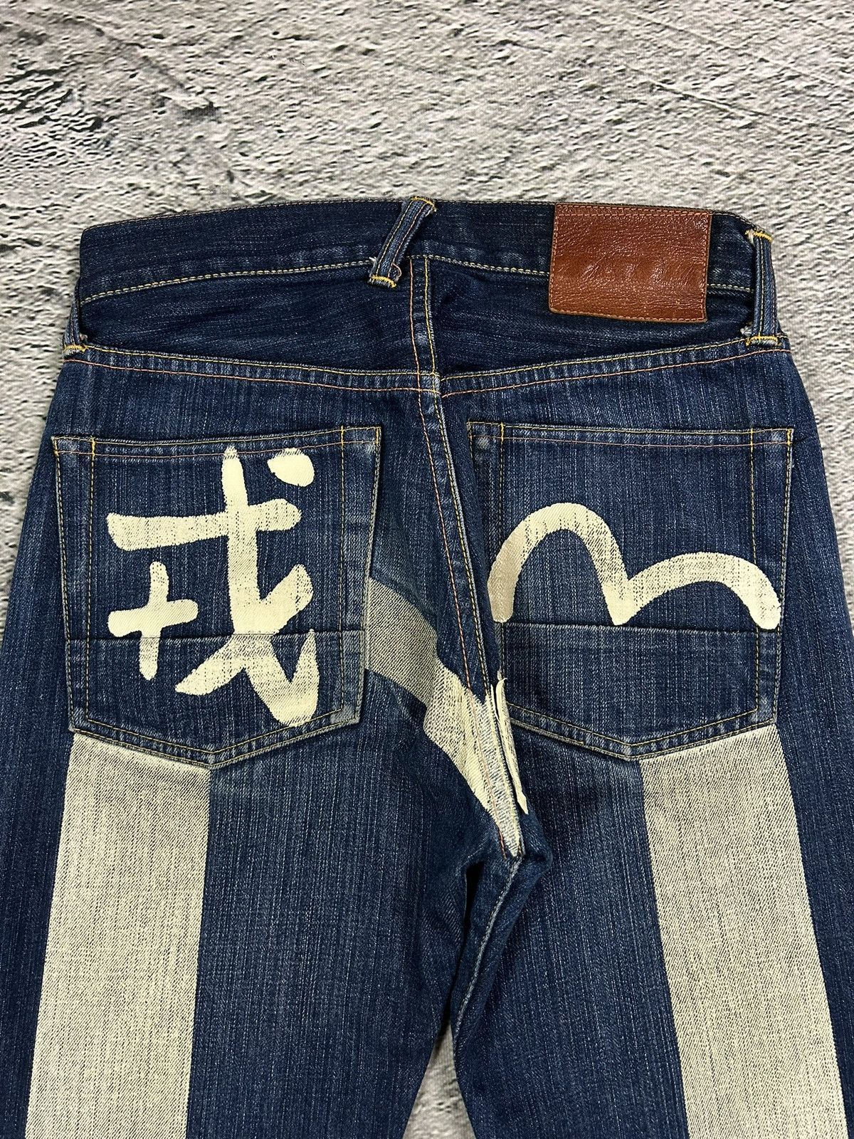 Evisu Evisu jeans daicock vintage selvedge navy big logo white Size 28" / US 6 / IT 42 - 3 Thumbnail