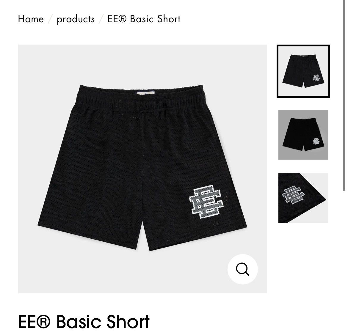 Eric Emanuel black w 3M Reflective E shorts medium