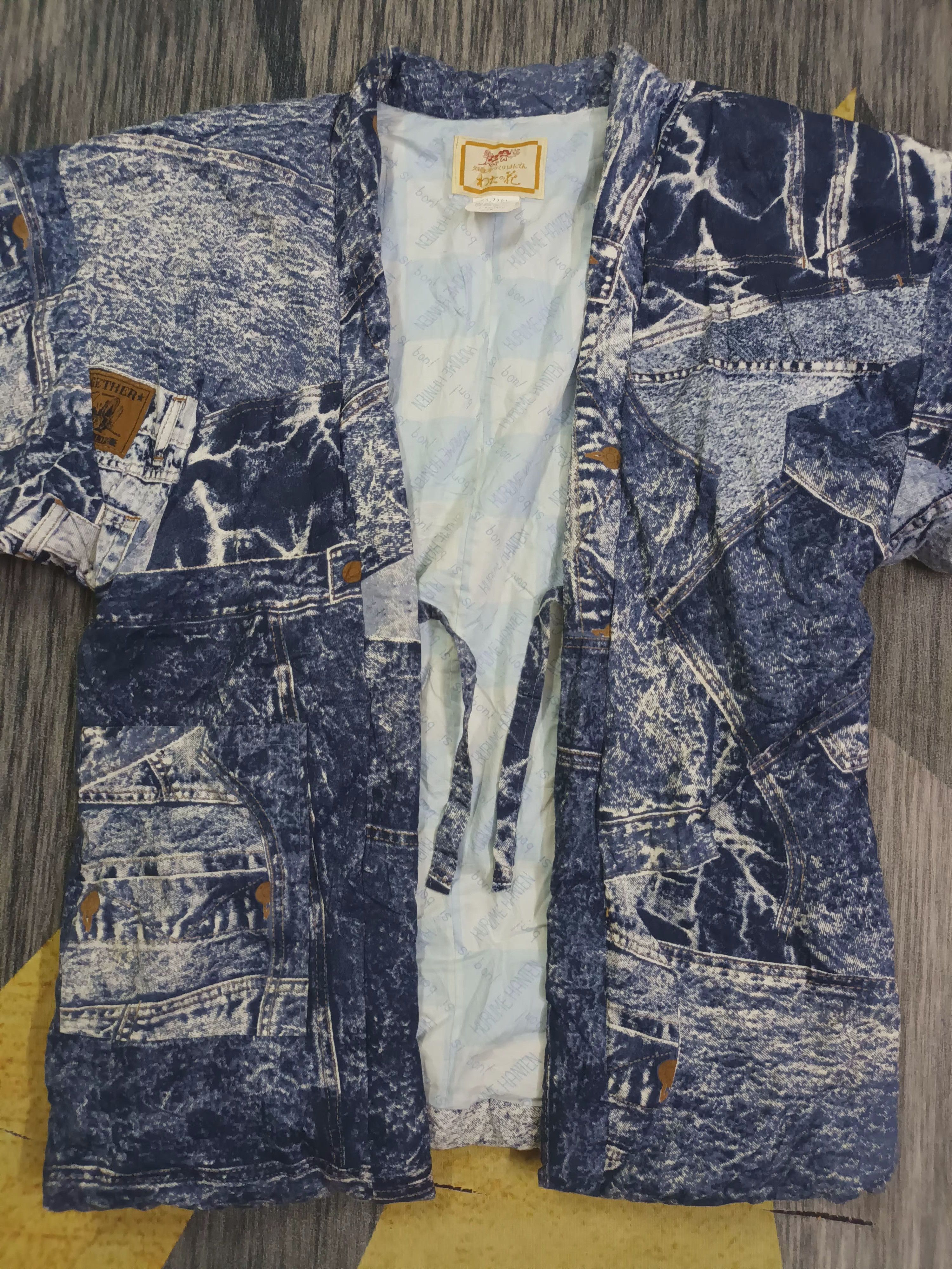 Japanese Brand 🔥 RARE DESIGN KURUME HANTEN X COWBOY KIMONO 🔥 Size US S / EU 44-46 / 1 - 7 Thumbnail
