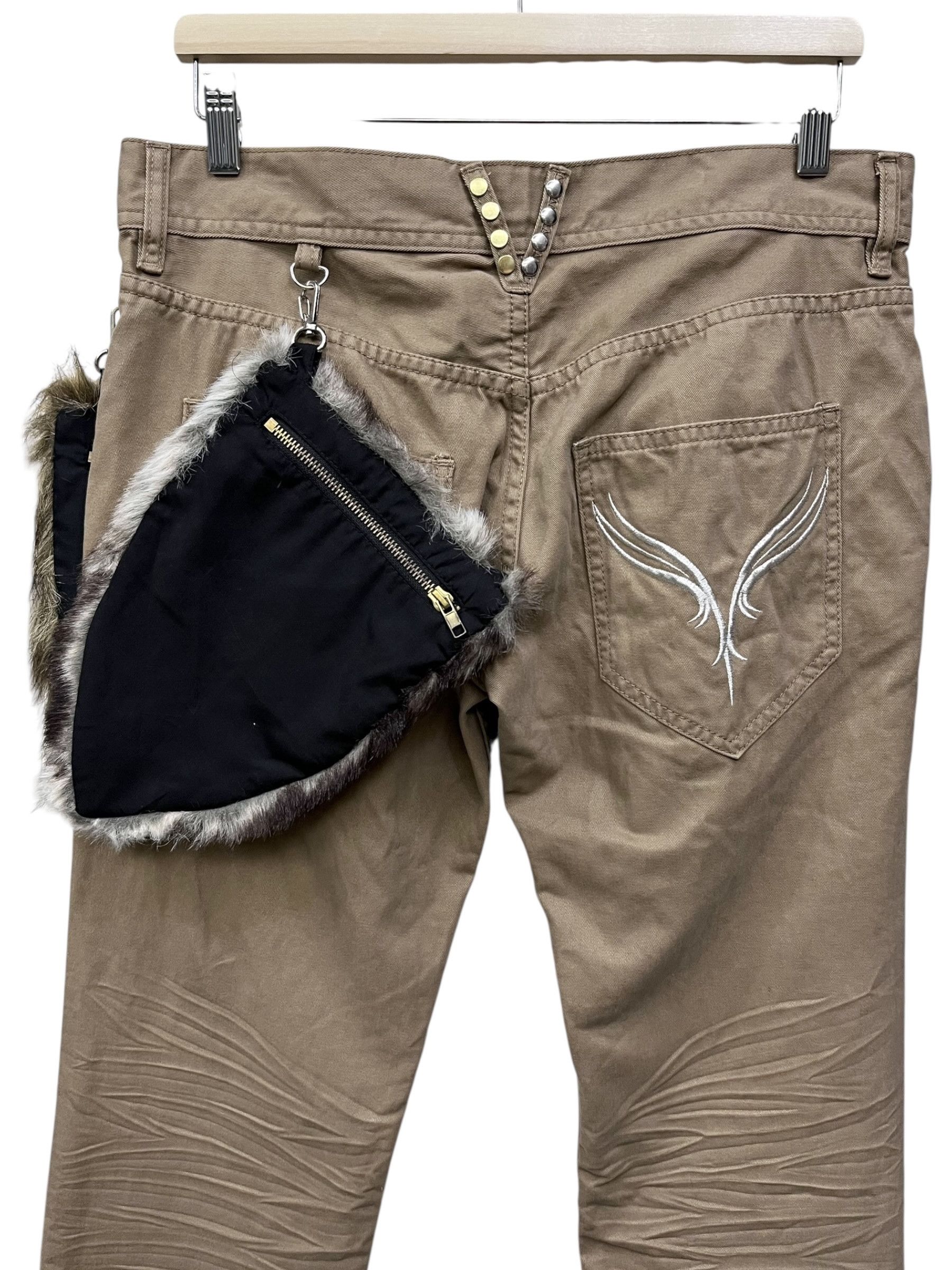 Vice 🔥Vice Fairy LGB Fur Runway Vibes Tribal Flare Pants Size US 31 - 6 Thumbnail