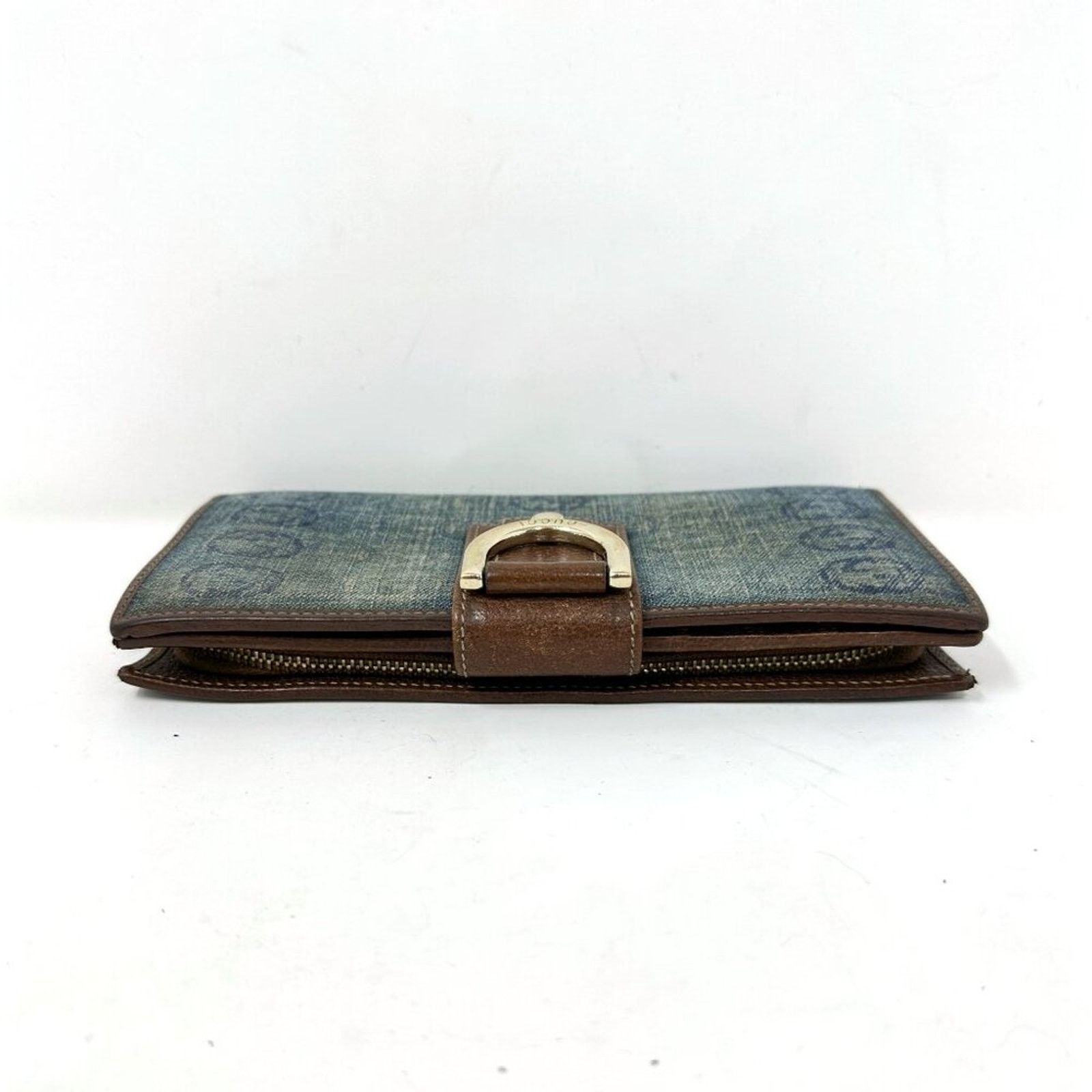 Gucci Gucci Denim GG Monogram Canvas and D-Ring Leather Wallet Size ONE SIZE - 4 Thumbnail