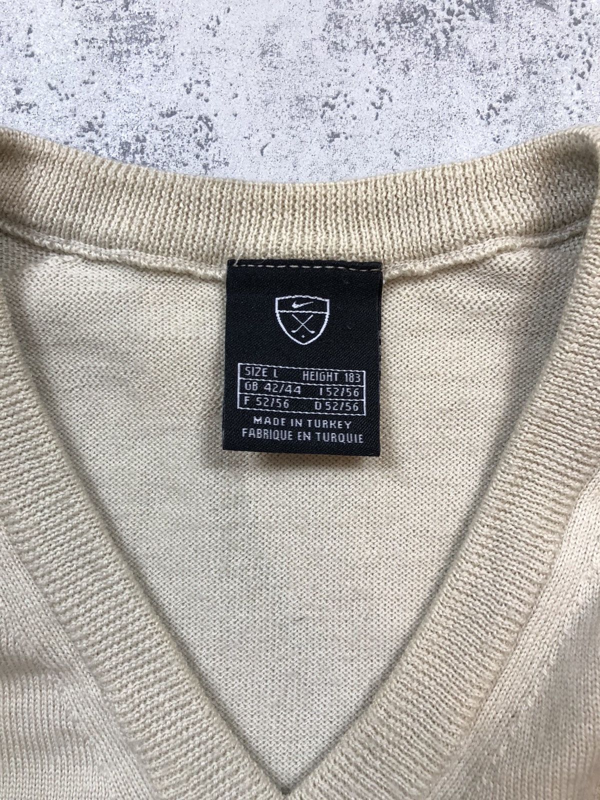 Nike × Vintage 90’s NIKE GOLF RETRO SWOOSH LOGO WOOL SWEATER RARE Size US L / EU 52-54 / 3 - 3 Thumbnail