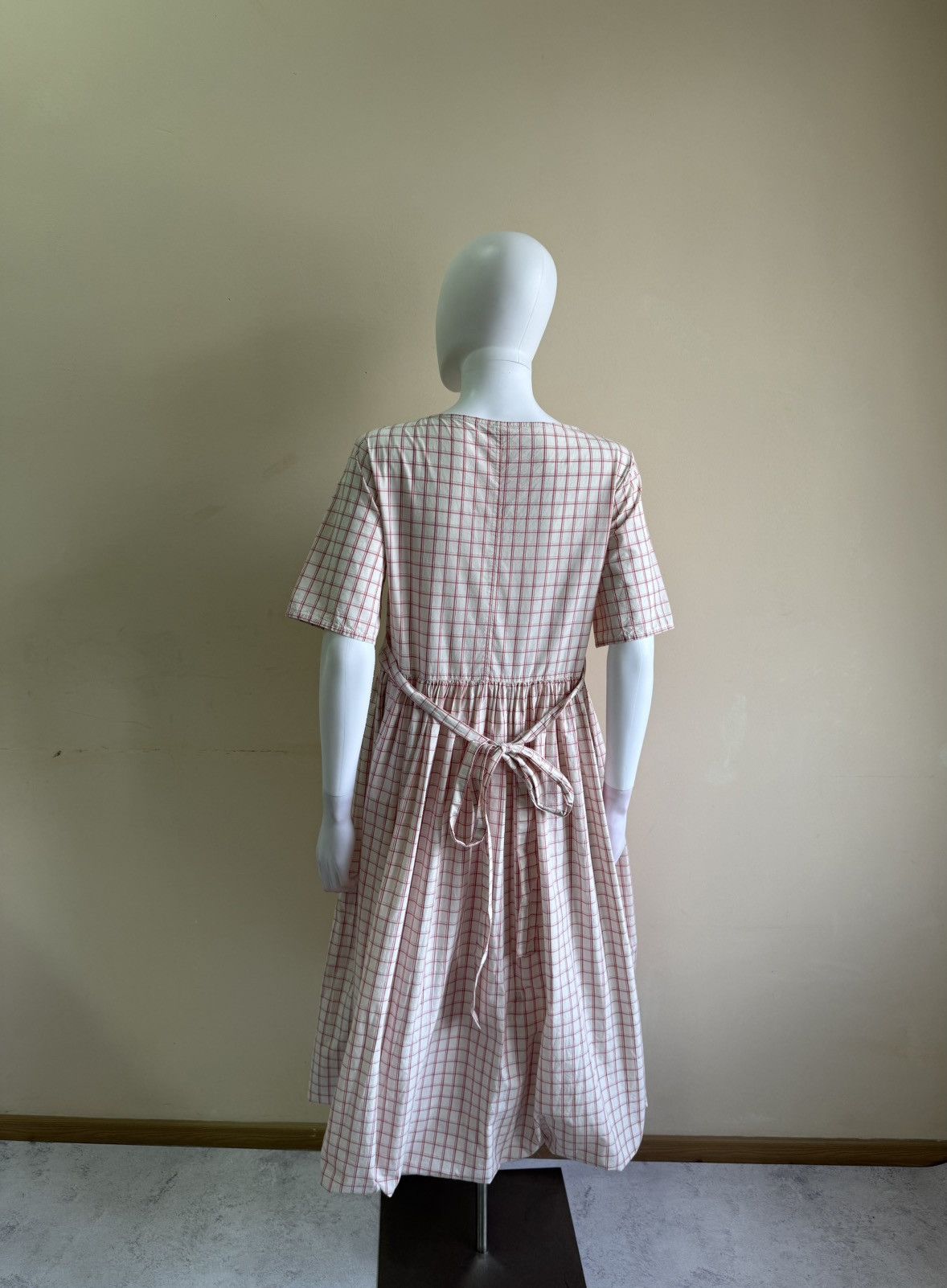 Vintage Ewa I Walla Pink Short Sleeve Checkered Midi Dress Size S Size S / US 4 / IT 40 - 7 Thumbnail
