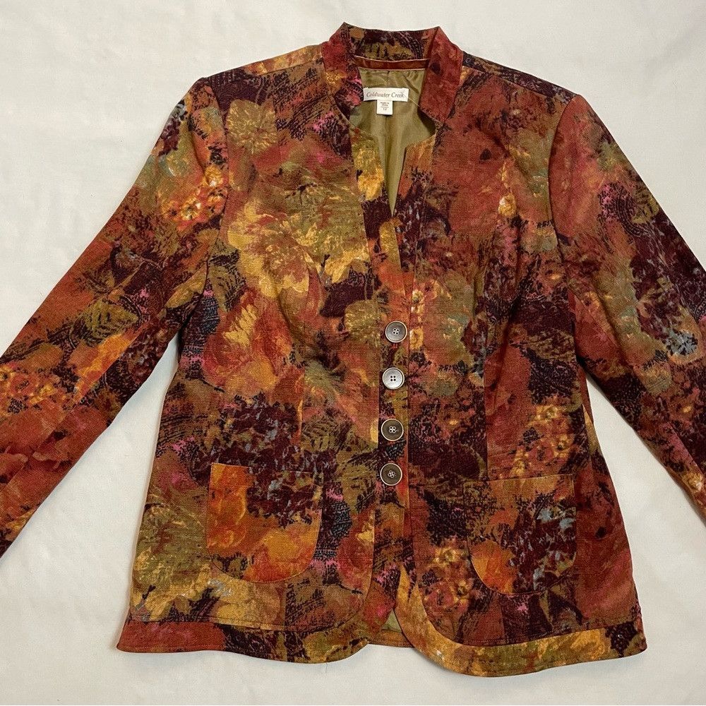 Coldwater Creek New Coldwater Creek Cotton Fall Color Jacket Size 12 Size XL / US 12-14 / IT 48-50 - 4 Thumbnail