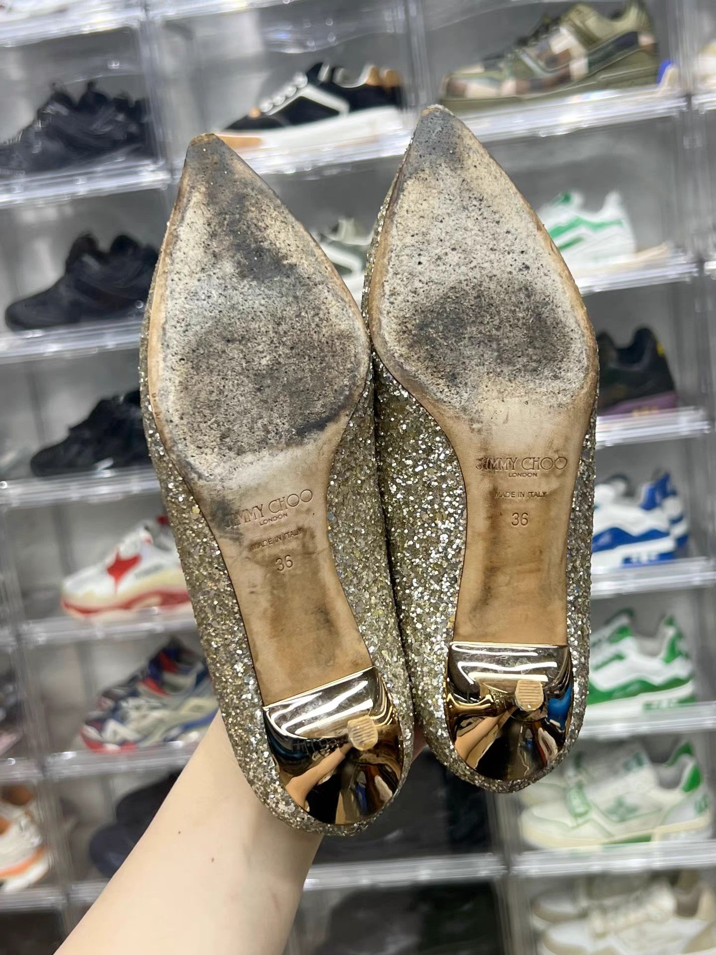 Jimmy Choo Jimmy Choo Sequin Heels K15 Size US 6 / IT 36 - 6 Thumbnail