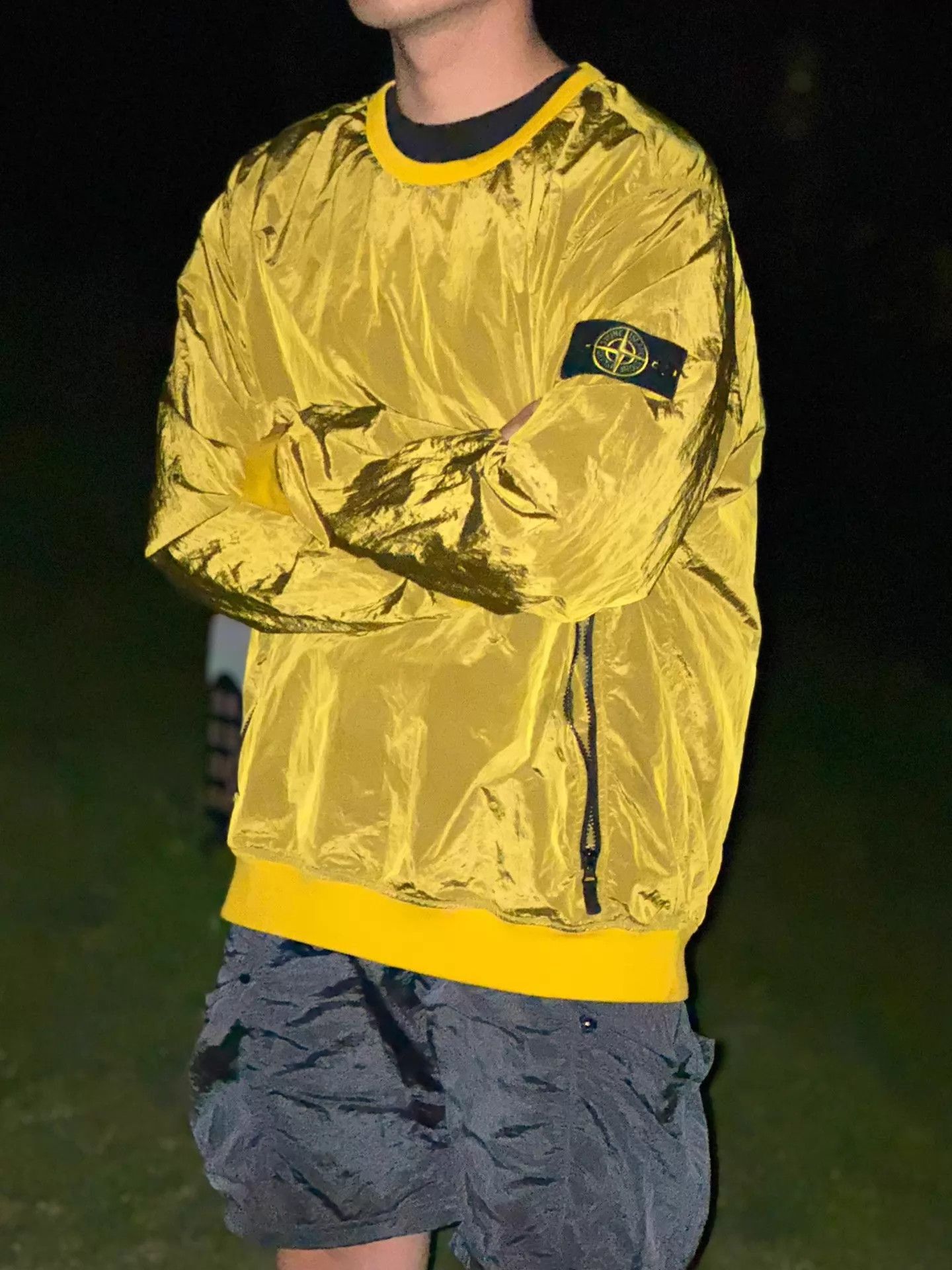 Stone Island Stone Island 18FW MetalNylon Yellow XXL Sweatshirt Size US XXL / EU 58 / 5 - 7 Thumbnail