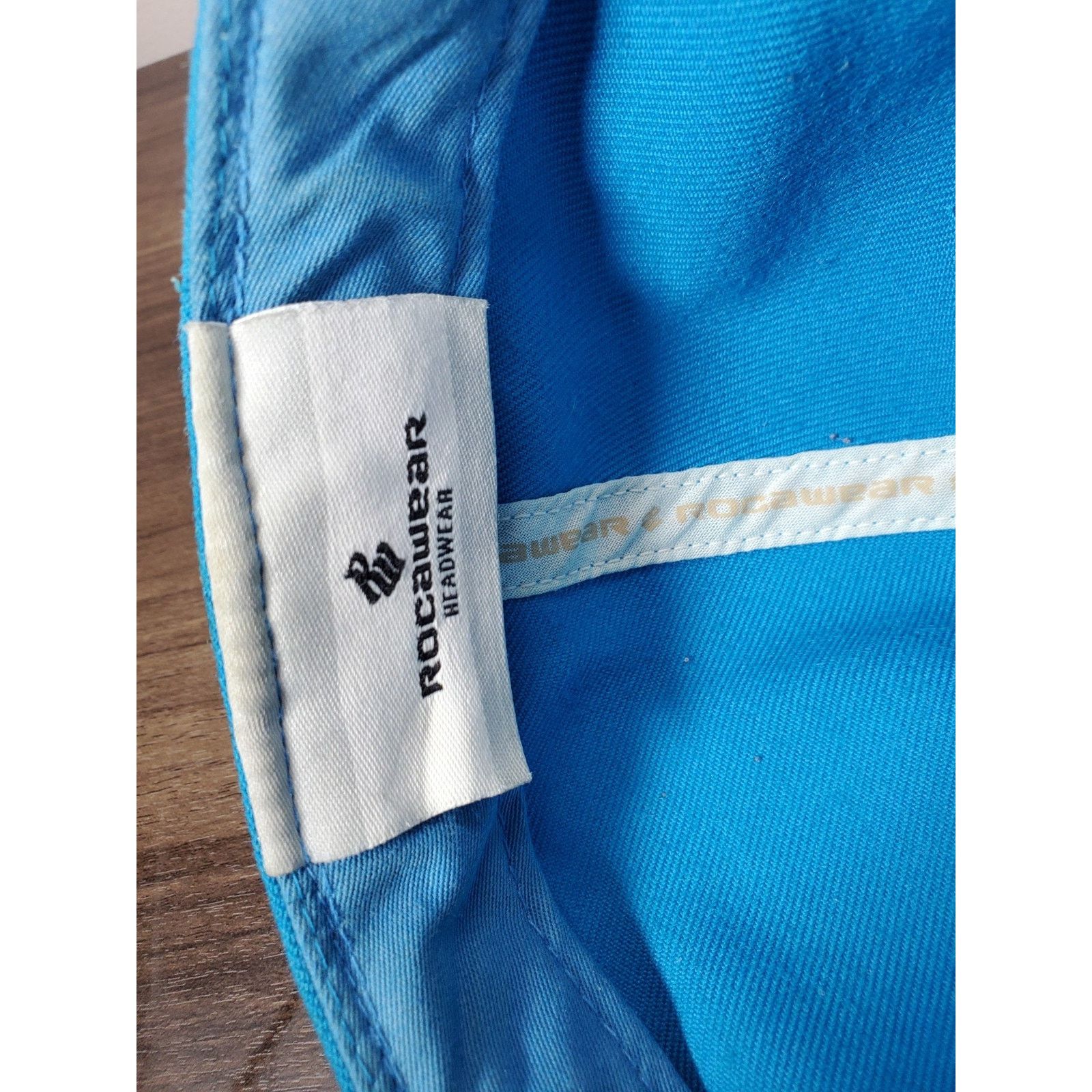 Rocawear Rocawear Teal Blue Cap Hat Sz 7 1/4 JAY Z Faded Logo *READ* Size ONE SIZE - 12 Thumbnail