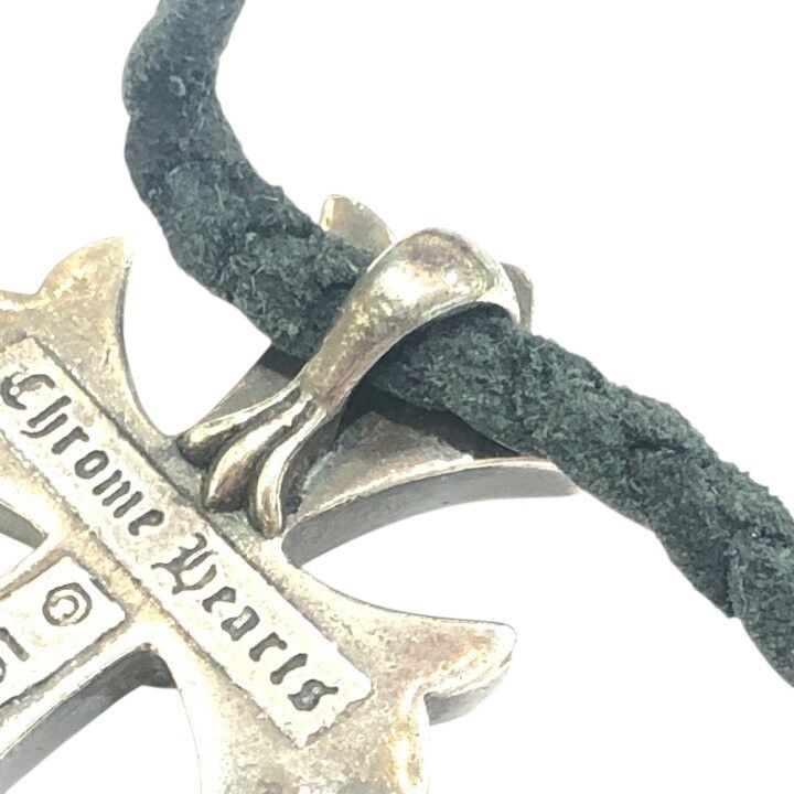 Chrome Hearts 🔥 CHROME HEARTS CROSS BOLO TIP LEATHER BRAID NECKLACE SET Size ONE SIZE - 7 Thumbnail