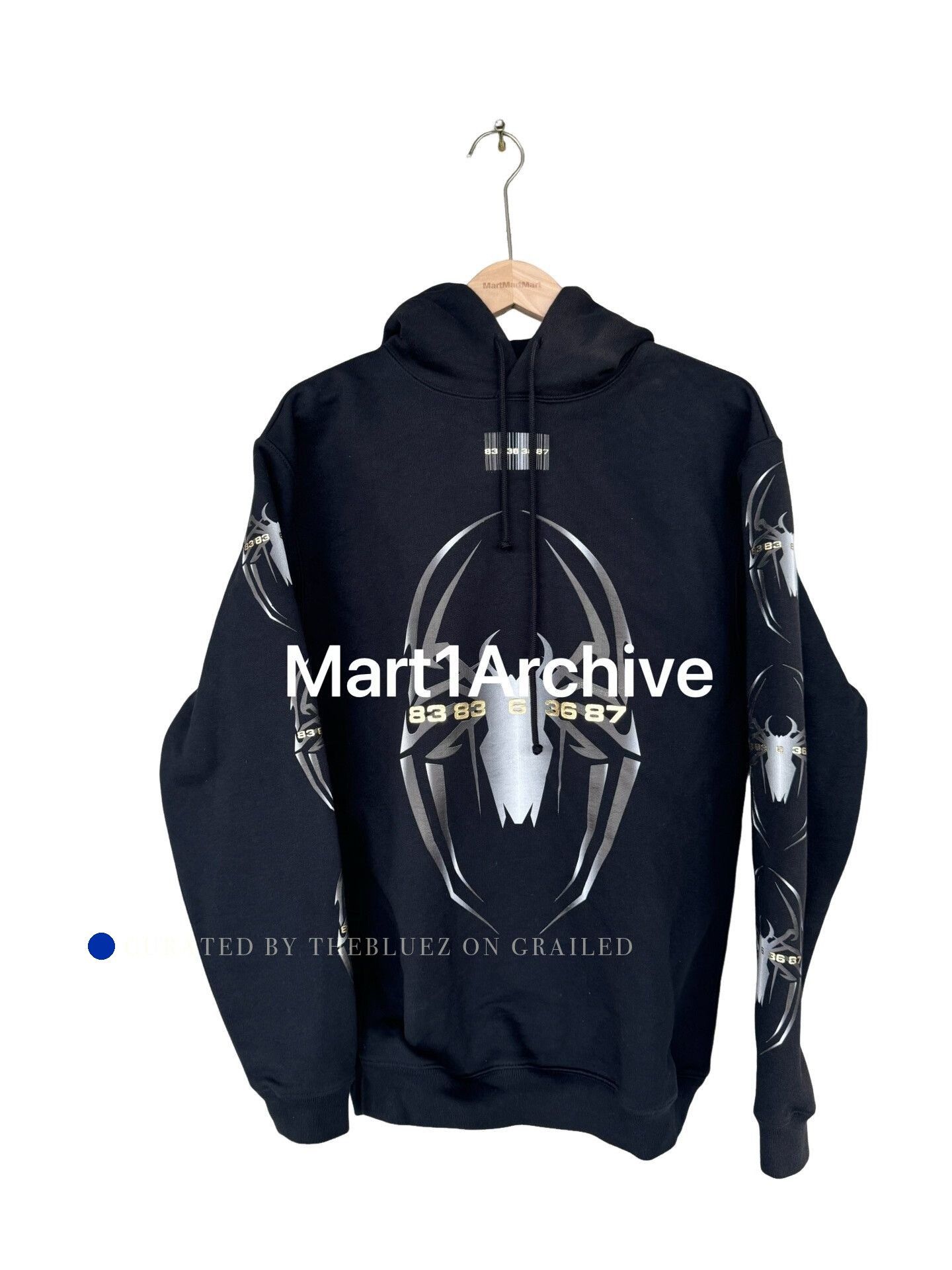 VTMNTS Black Graphic Print Hoodie with Drawstring Hood Size US XS / EU 42 / 0 - 1 Thumbnail