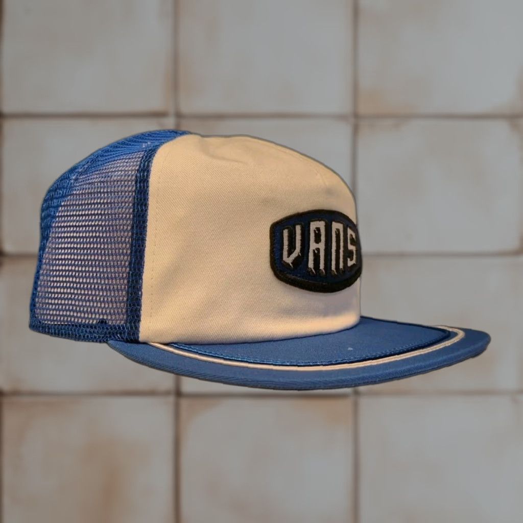 Vans VANS Off The Wall Hat/Cap Blue White SnapBack OSFA Rare New Sealed Adjustable Unisex Adults Cotton Canvas Baseball Cap Summer Fall Spring Size ONE SIZE - 1 Thumbnail