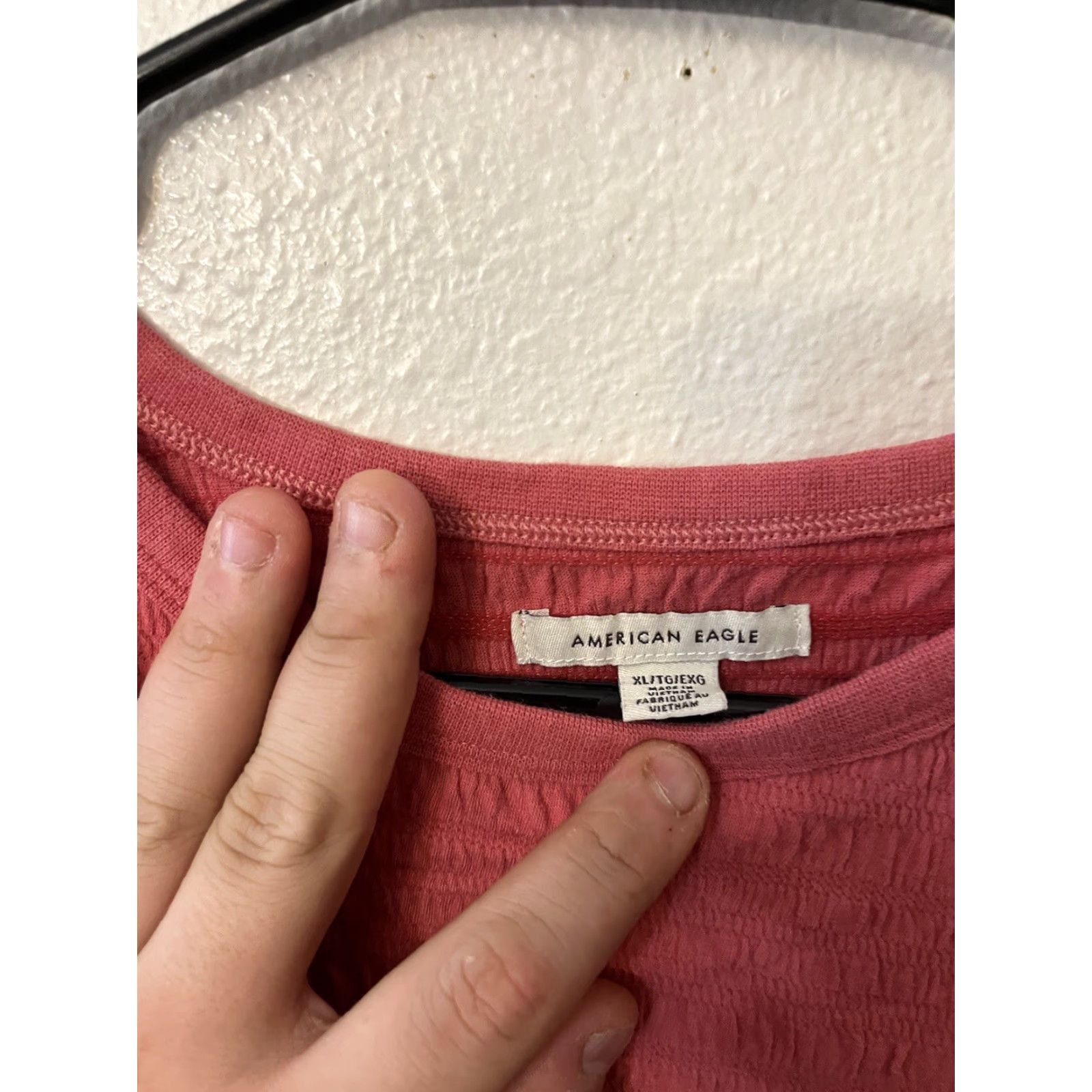 American Eagle Outfitters American Eagle Womens T-Shirt Pink Short Sleeve Crew Neck Pullover Size L Size L / US 10 / IT 46 - 2 Thumbnail