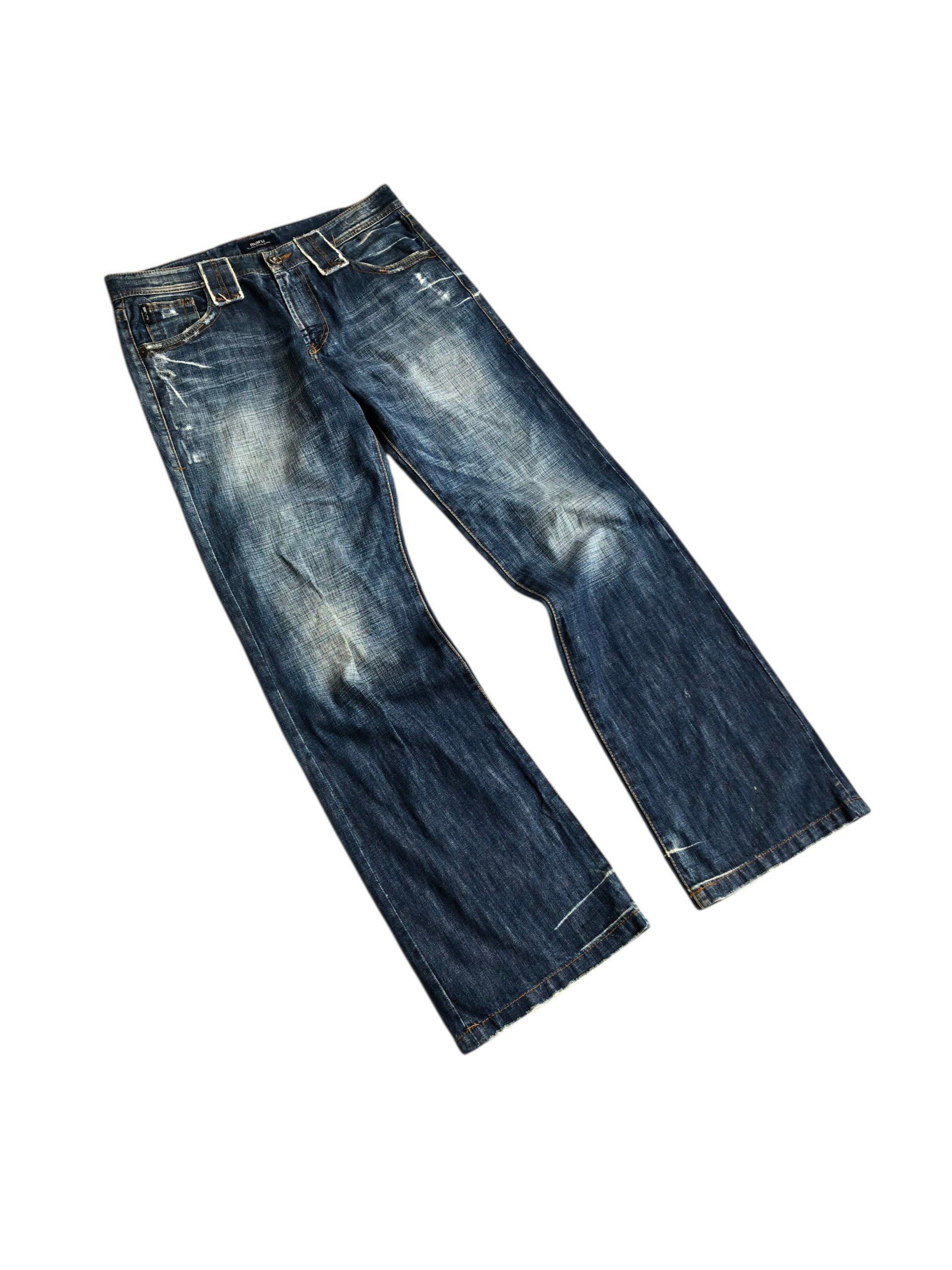 If Six Was Nine 2000s Baggy Fading Jeans Vkei style Y2k Japanese Size US 34 / EU 50 - 5 Thumbnail