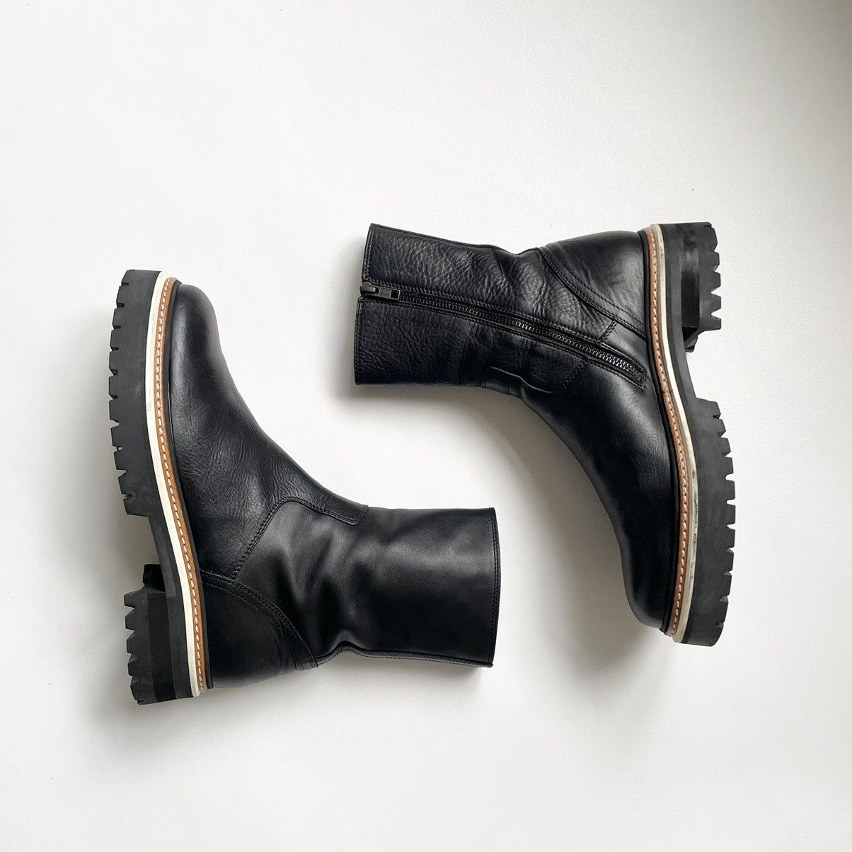 Ann Demeulemeester Black Leather ‘Tucson’ Combat Boots Size US 10 / IT 40 - 13 Thumbnail