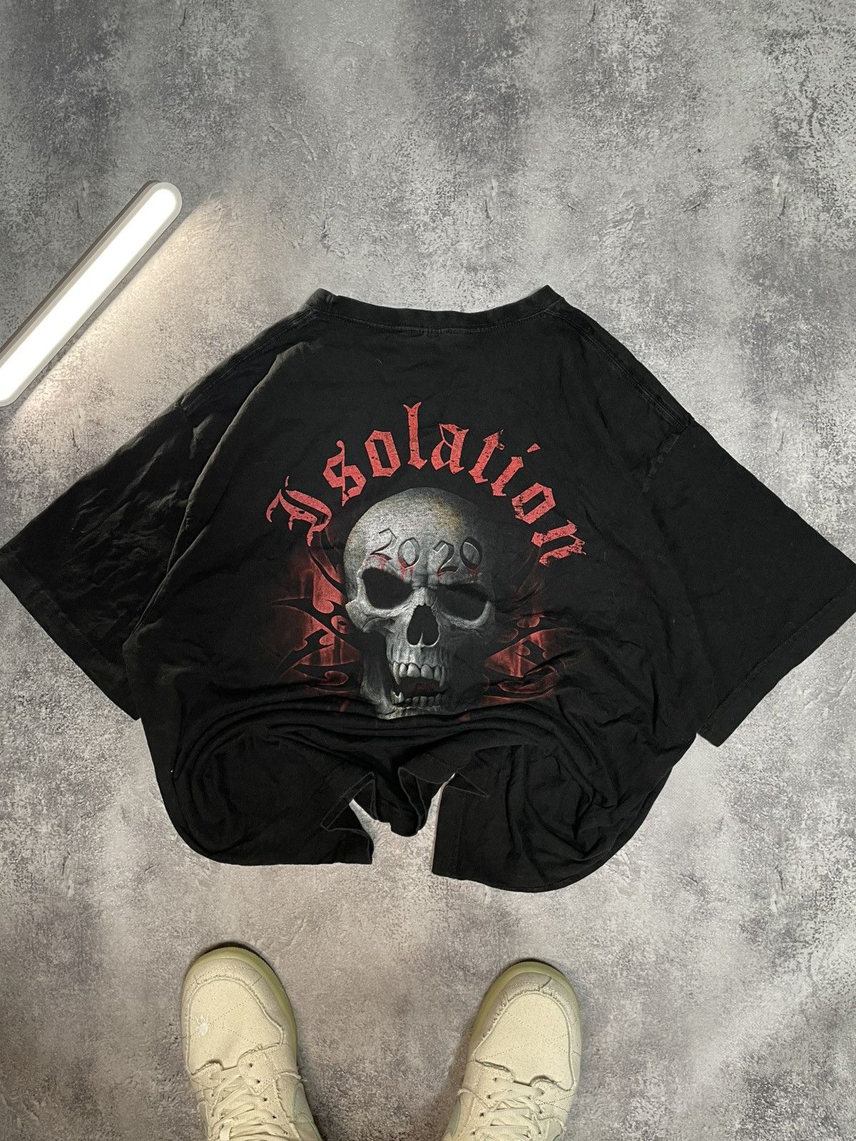 Vintage Vintage Spiral Wild T Shirt Tee Skull Big Logo Baggy 90s Size US XXL / EU 58 / 5 - 9 Thumbnail