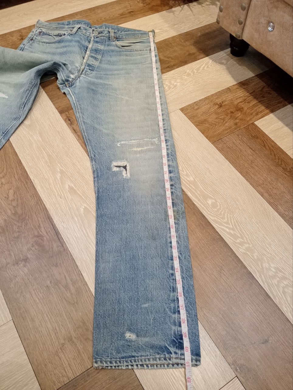 Levi's LEVI'S VINTAGE 501 REDLINE TOP #6 SELVEDGE DISTRESSED DENIM Size US 34 / EU 50 - 22 Thumbnail