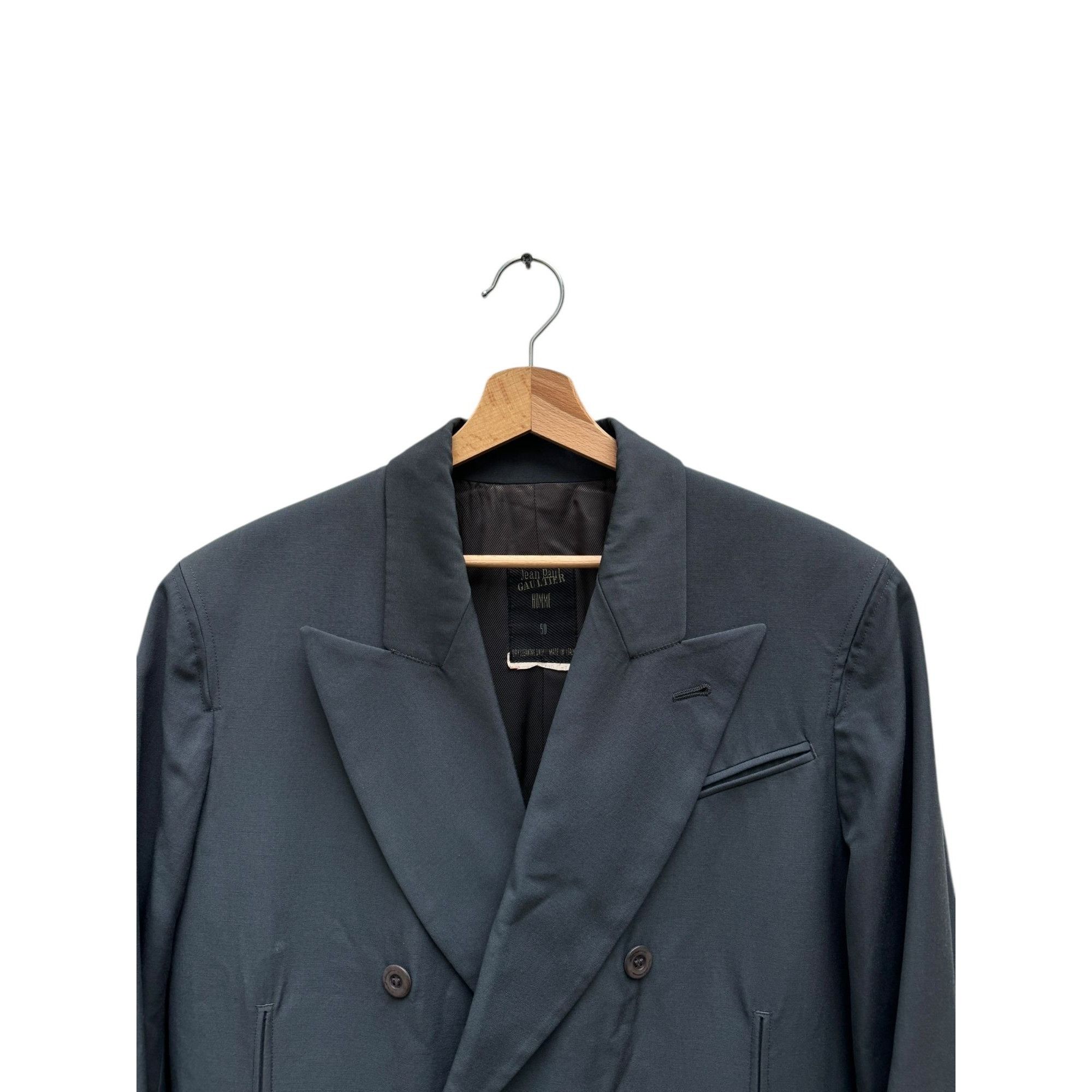 Jean Paul Gaultier 1990s Grey Charcoal 3-Piece Suit Size 40R - 6 Thumbnail