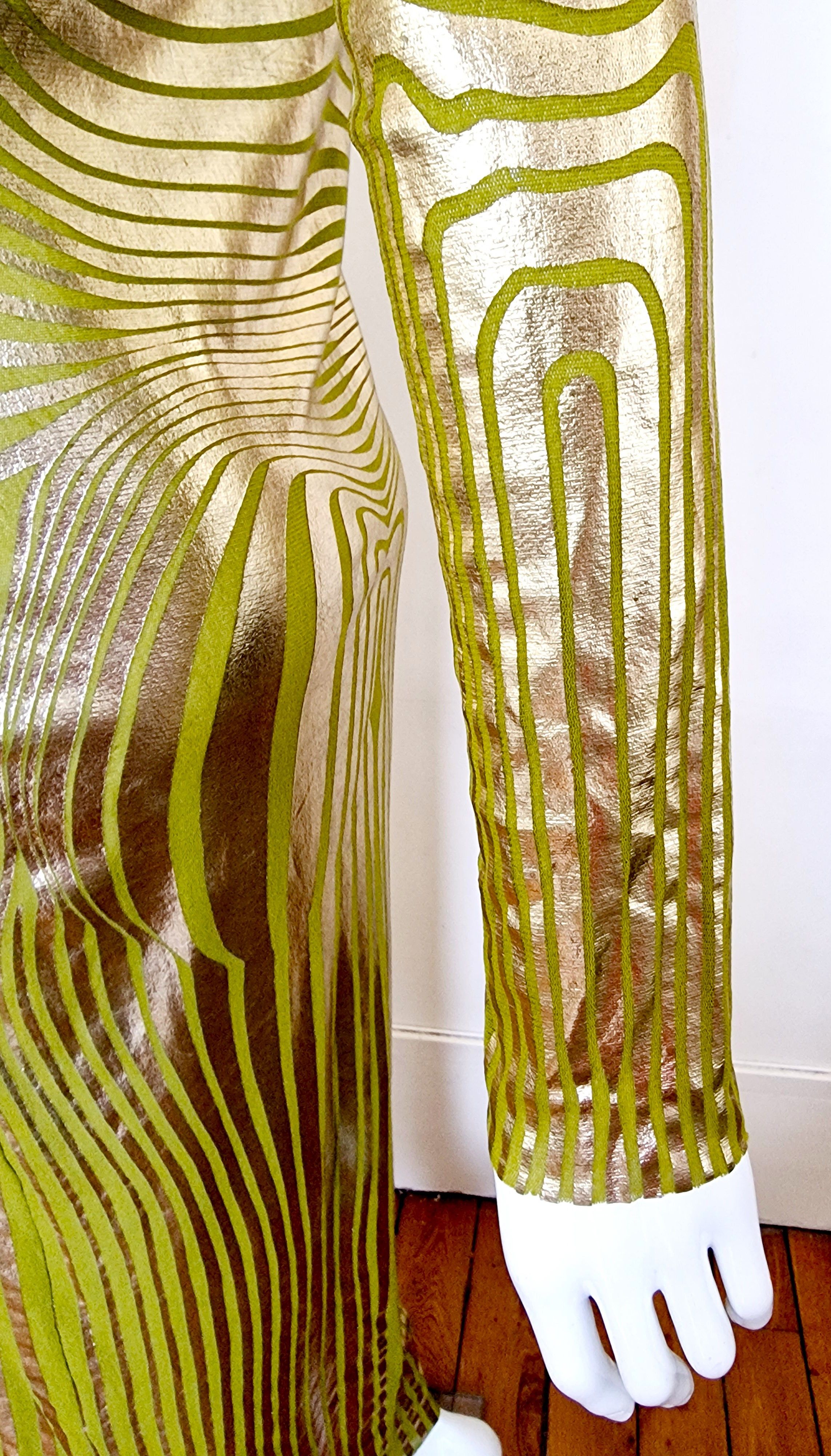 Jean Paul Gaultier Jean Paul Gaultier S/S 1996 Optical Illusion Mesh Dress Size L / US 10 / IT 46 - 5 Thumbnail
