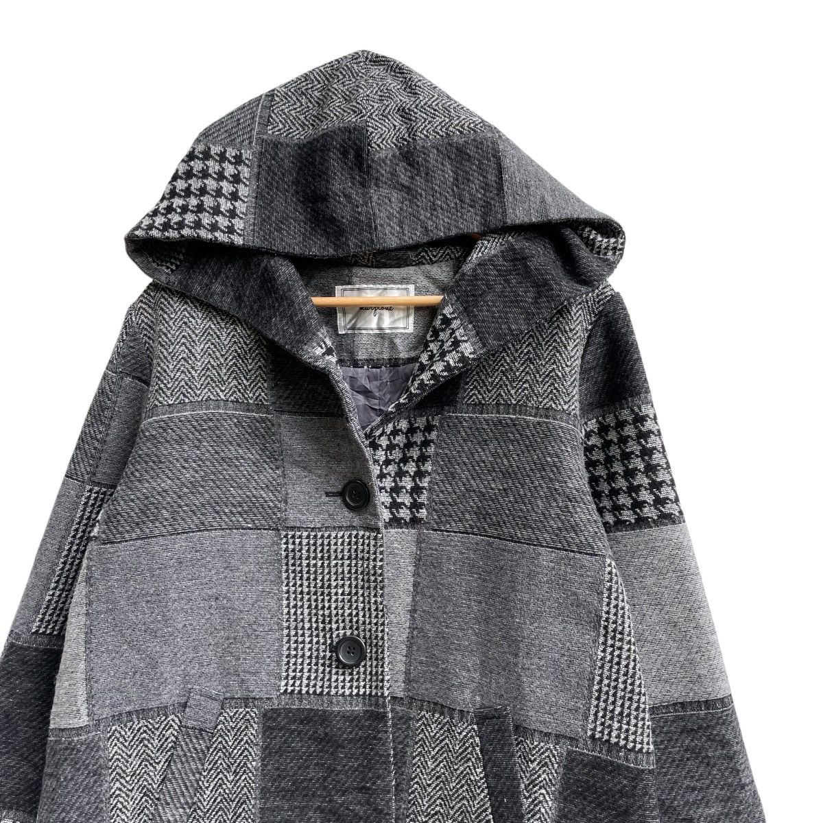 Harris Tweed 💥Marpione Pacthwork Hooded Harris Tweed Balmacaan Style Size M / US 6-8 / IT 42-44 - 3 Thumbnail