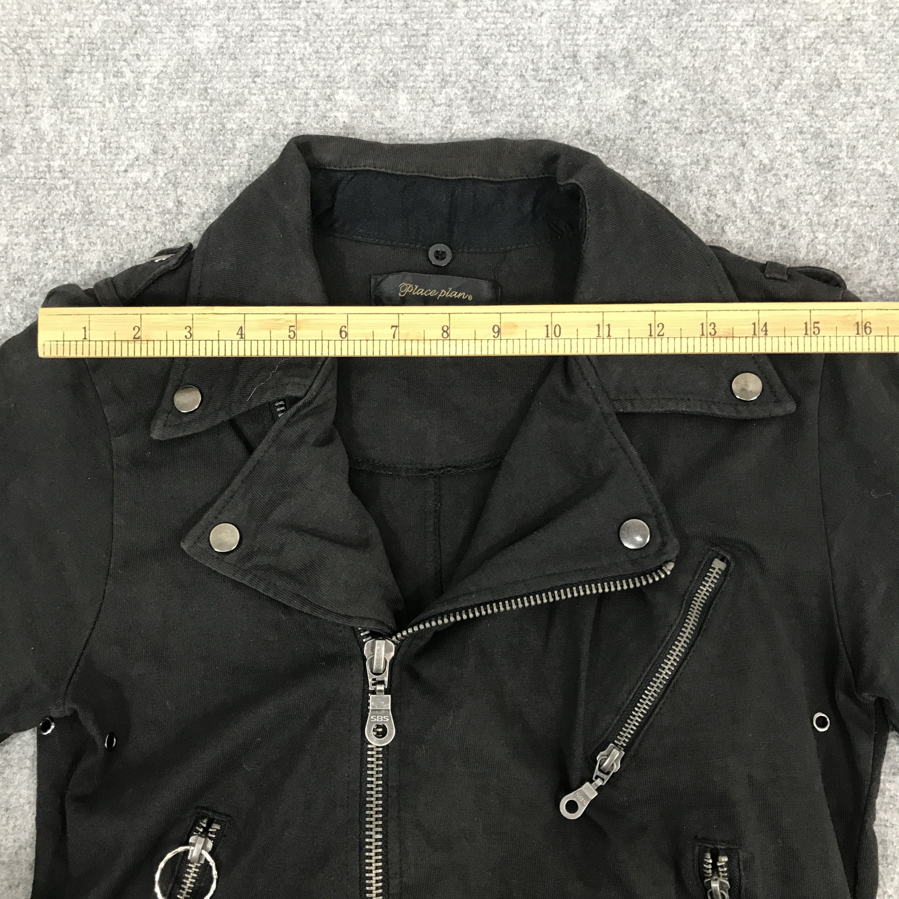 place plan japan black punk jacket