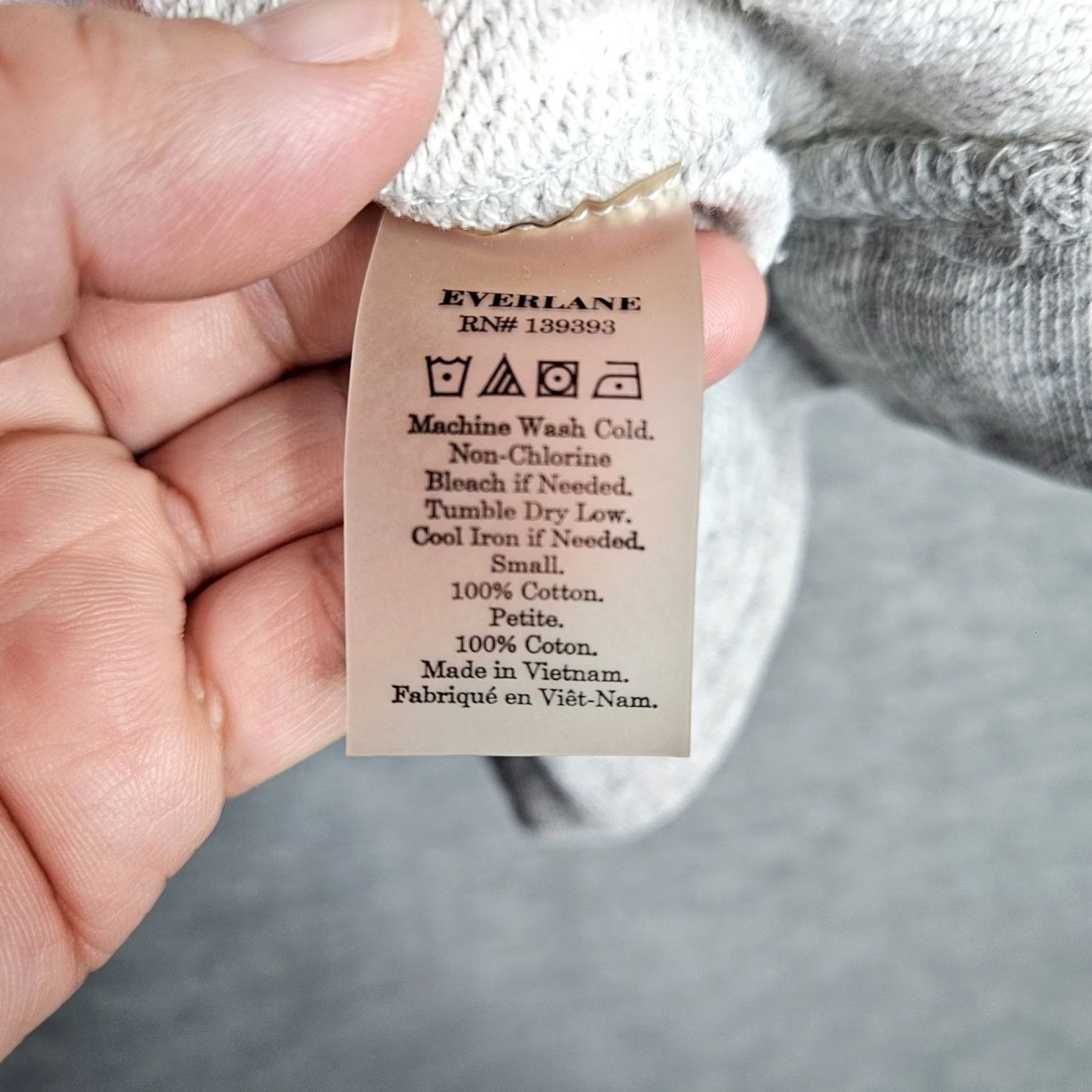 Everlane Everlane Women's Casual Long Sleeve Crew Neck Sweatshirt Size S Gray Logo Solid Raglan Sleeve Regular Sweatshirt Size S / US 4 / IT 40 - 6 Thumbnail