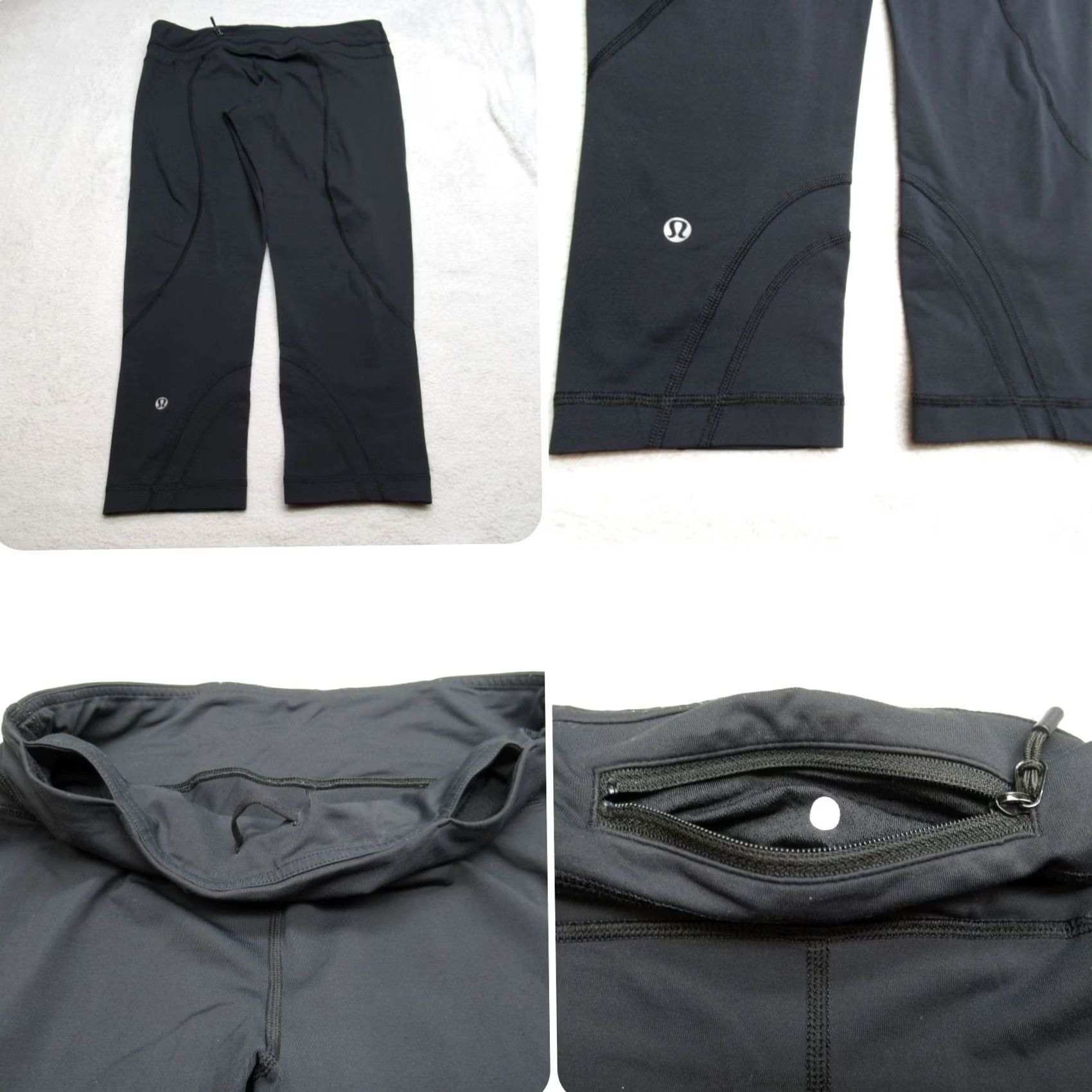 Lululemon Lululemon Womens Pants Black Capri Pockets Activewear Yoga 10 22" Size 32" / US 10 / IT 46 - 2 Thumbnail