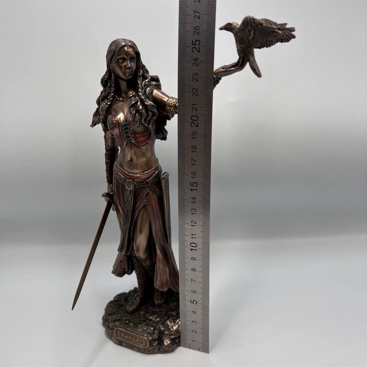 Vintage Morrigan Goddess of Birth War Statue Figure Polystone Bronze Size ONE SIZE - 6 Thumbnail