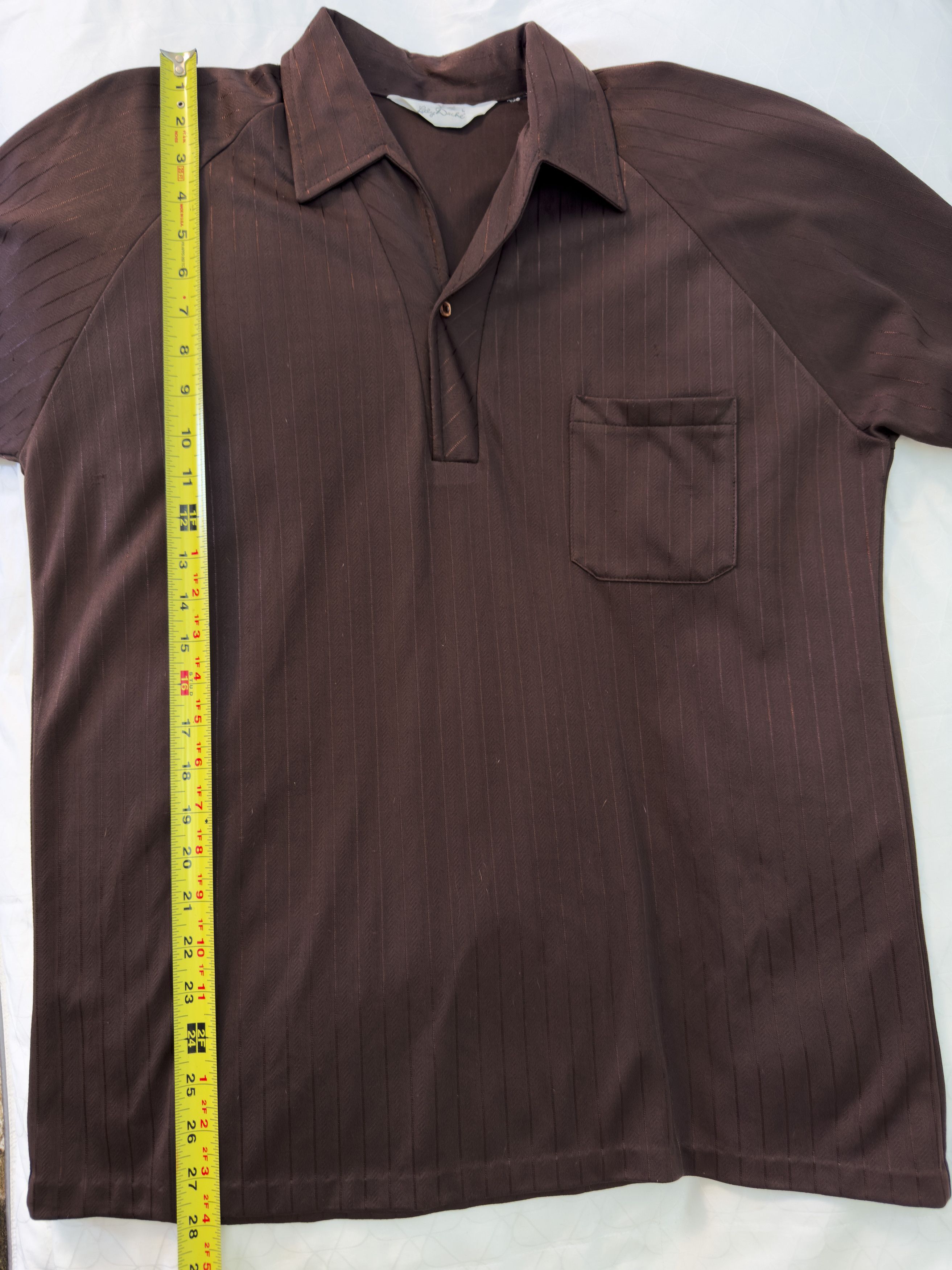 Lilly Dache Vintage Lilly Daché Brown Ribbed Short Sleeve Polo Shirt Size US L / EU 52-54 / 3 - 7 Thumbnail