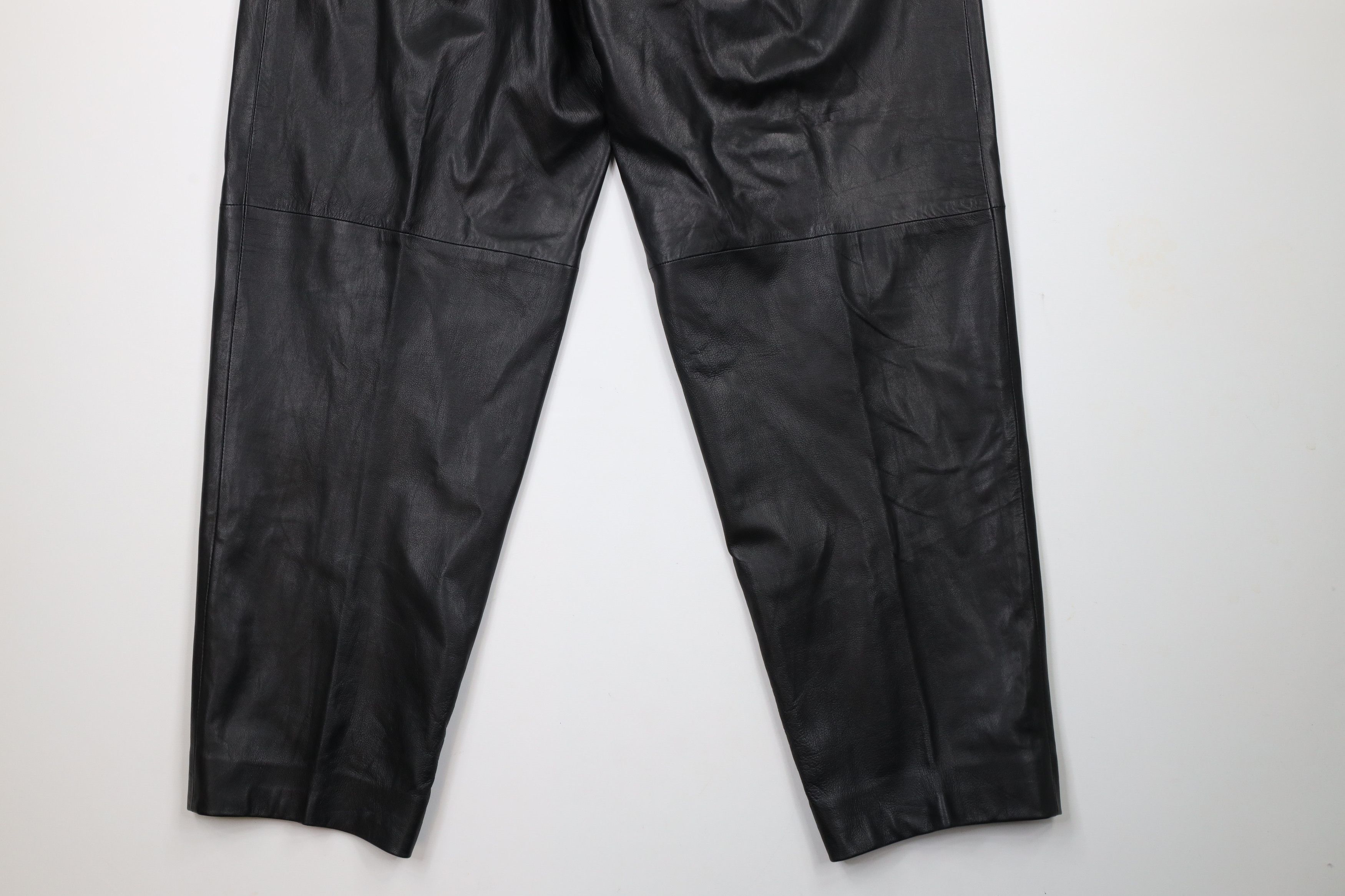 Vintage Vintage 80s 90s Michael Hoban Beach Leather Pants Black Size US 34 / EU 50 - 10 Thumbnail