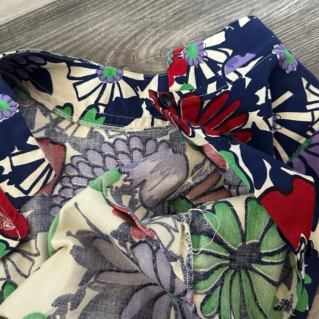 Handmade handmade button up floral jacket red cream purple blue Size M / US 6-8 / IT 42-44 - 3 Thumbnail