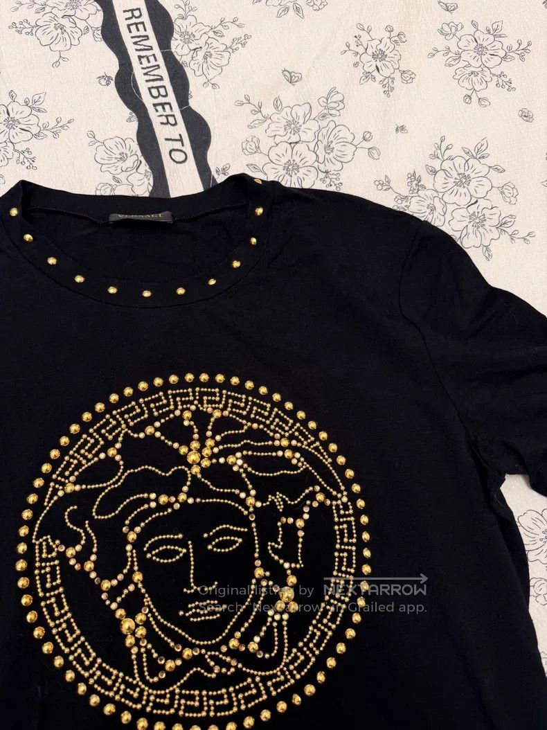 Versace Versace Medusa willow studded T-shirt Size US XXS / EU 40 - 2 Thumbnail