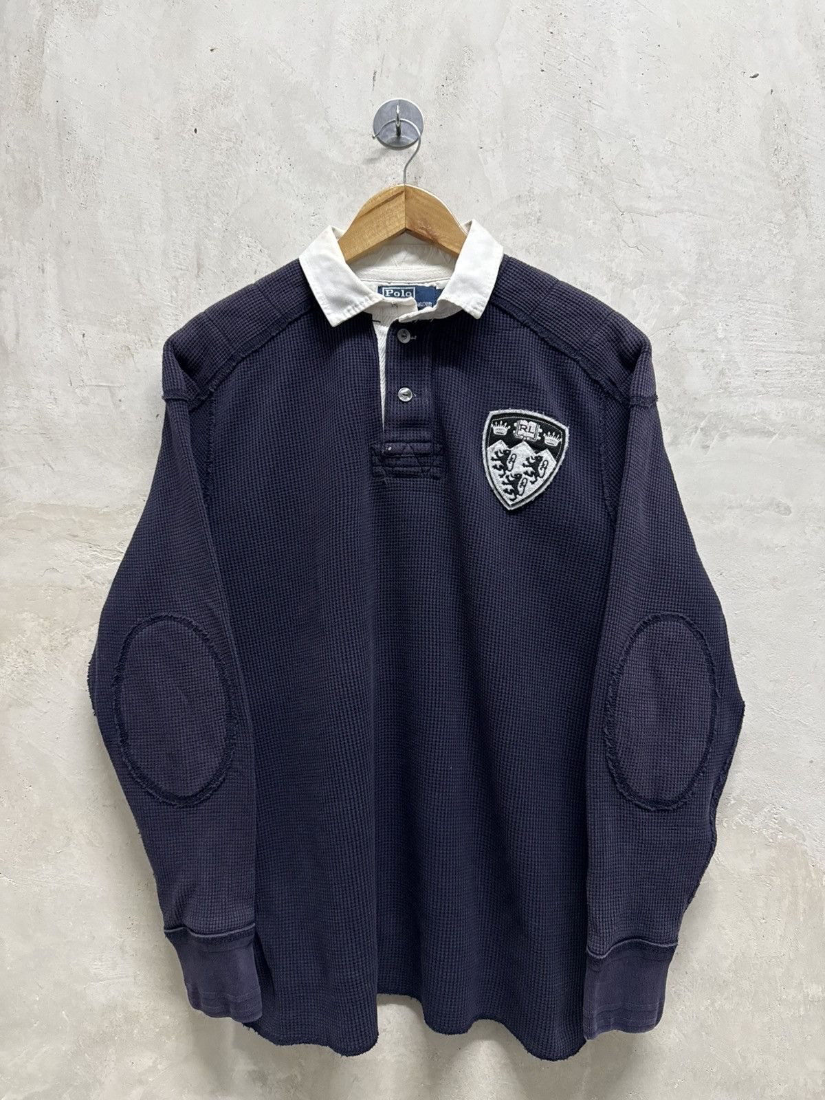 Polo Ralph Lauren Vintage Polo Ralph Lauren Rugby Waffle Size US L / EU 52-54 / 3 - 1 Thumbnail
