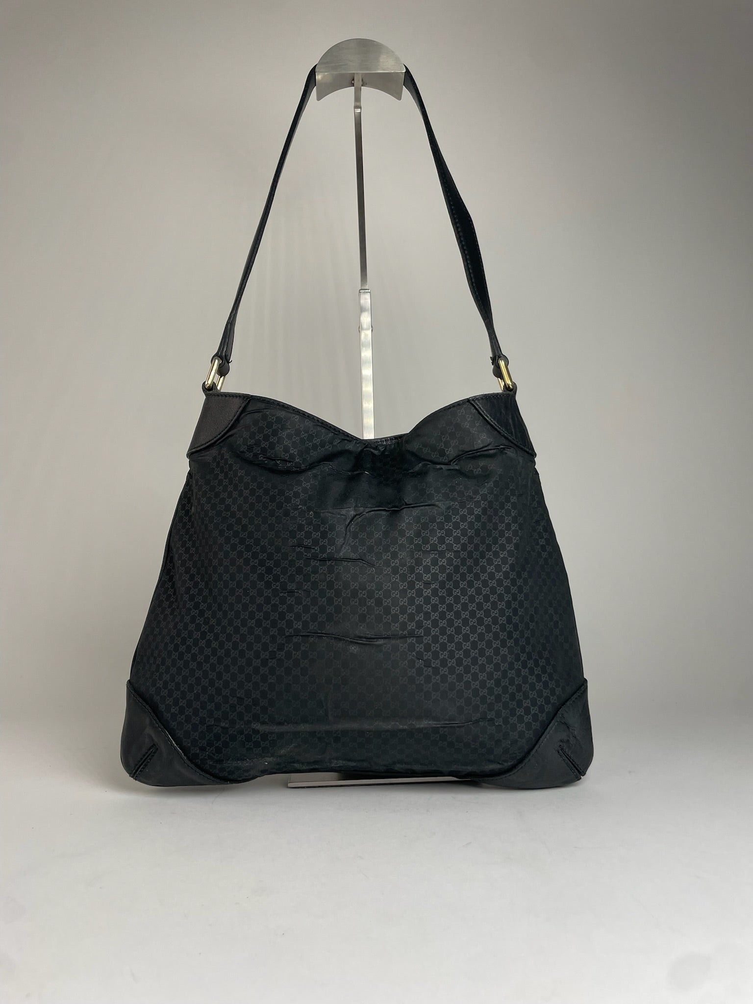 Gucci Vintage Multiway Vegan Leather Monogram Bag Black Size ONE SIZE - 1 Thumbnail