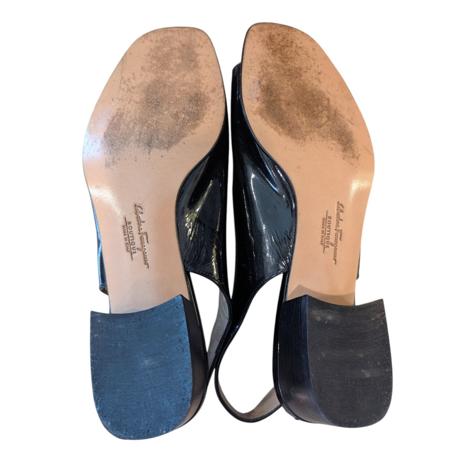 Salvatore Ferragamo 7AA Salvatore Ferragamo Boutique Black Leather Slingback Size US 7 / IT 37 - 9 Thumbnail