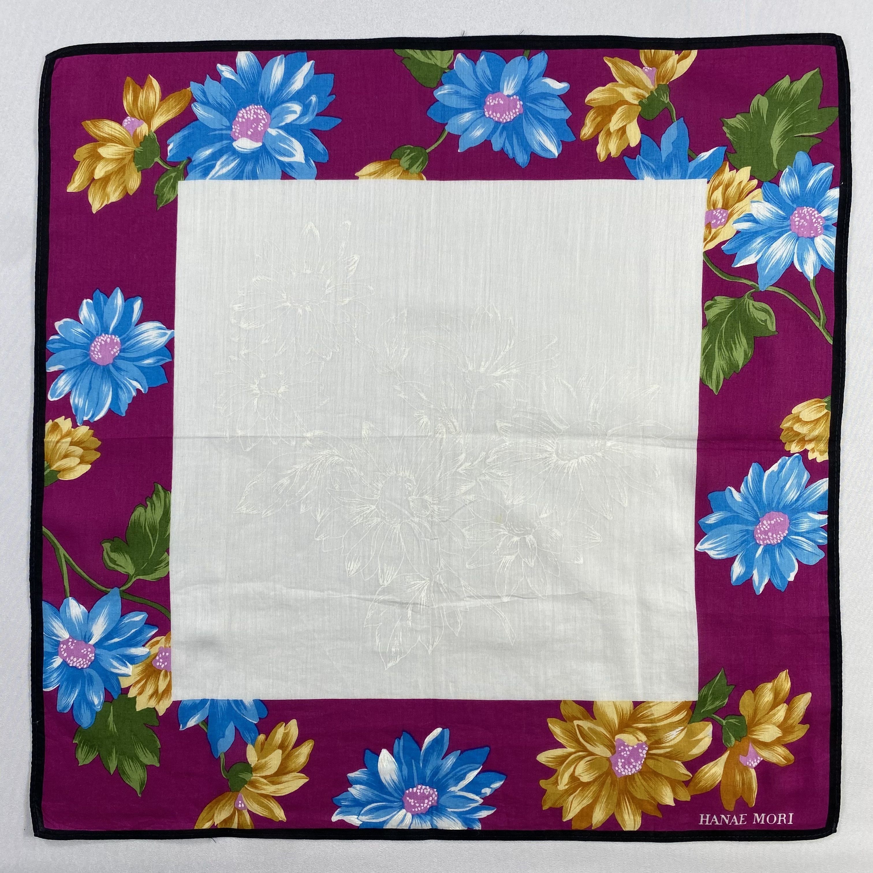 Hanae Mori × Vintage Hanae Mori Bandana/ Handkerchief / Neckerchief-P558 Size ONE SIZE - 1 Thumbnail