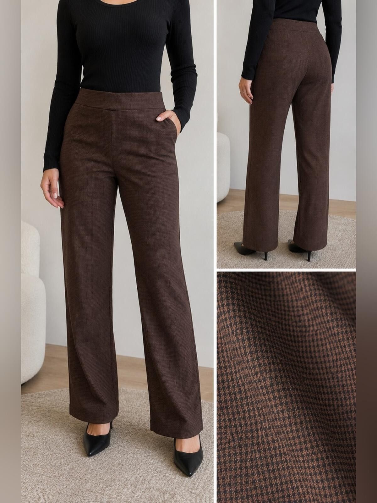 Other NEW Anne Klein Women's High-Rise Wide-Leg Pull-On Pants L Size 36" / US 14 / IT 50 - 2 Thumbnail